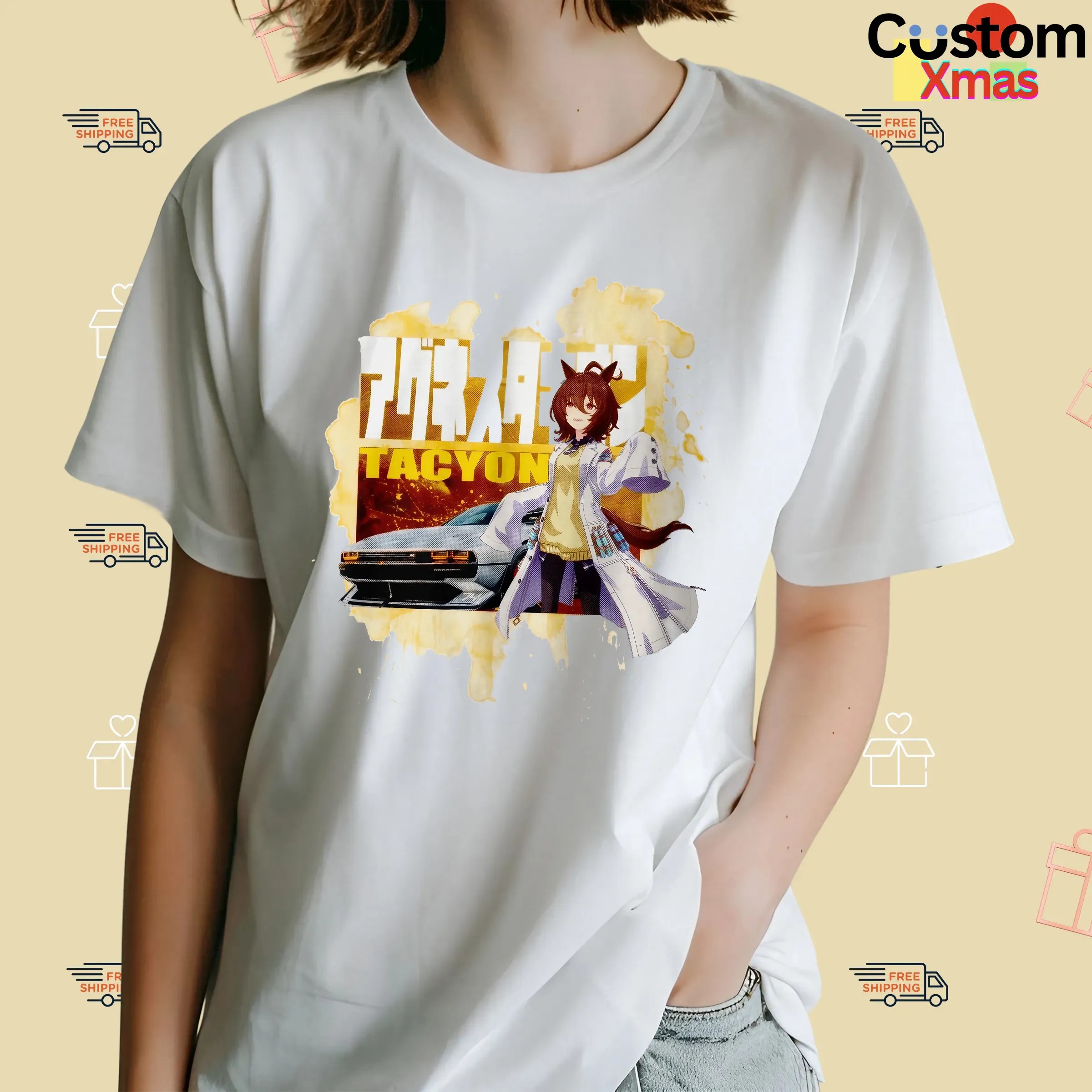Agnes Tachyon Umamusume Pretty Derby Hyundai N Vision 74 Anime T Shirt