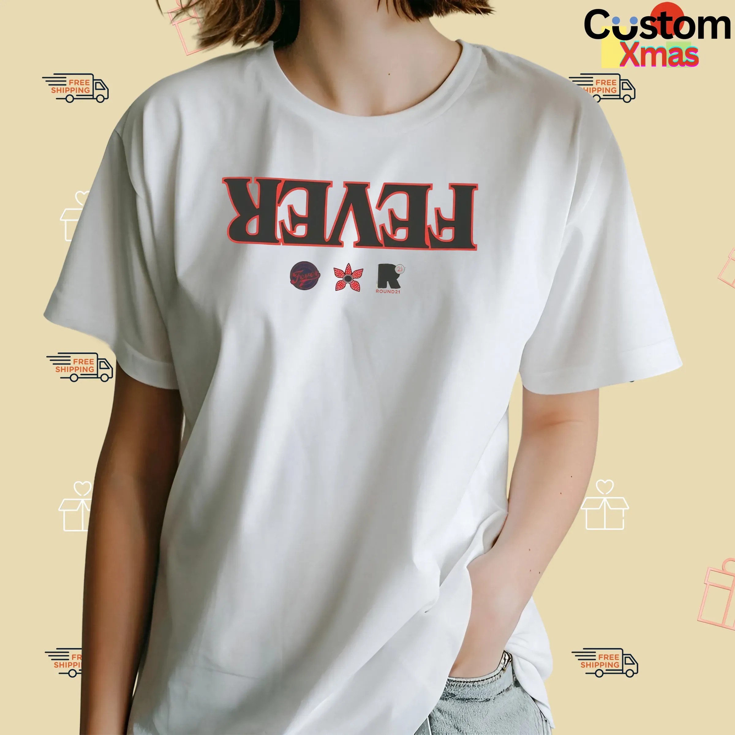 Caitlin Clark Wears Fever Indiana Fever Basketball Upside Down T Shirt