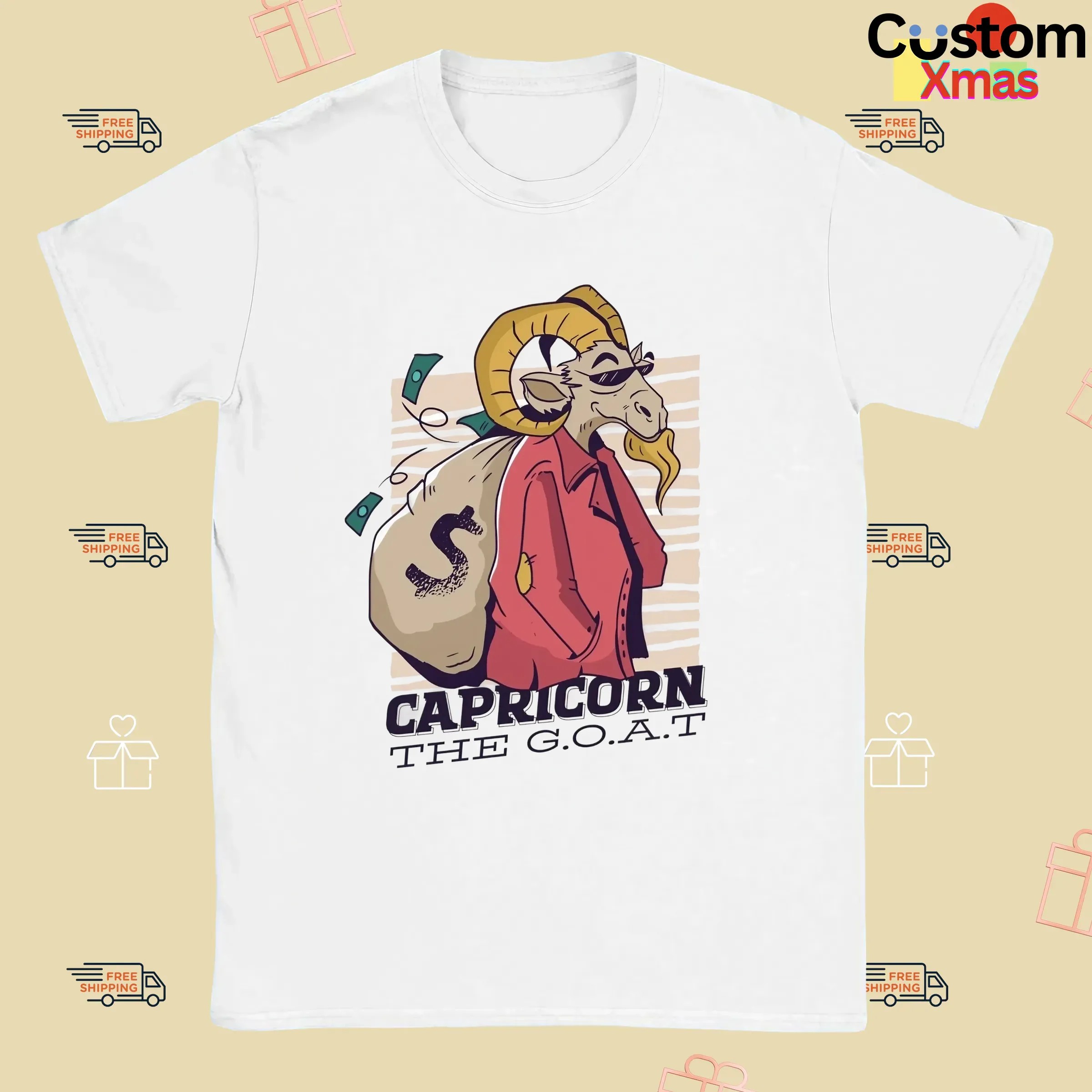 Capricorn The Goat Carrying A Huge Sack Of Money T Shirt