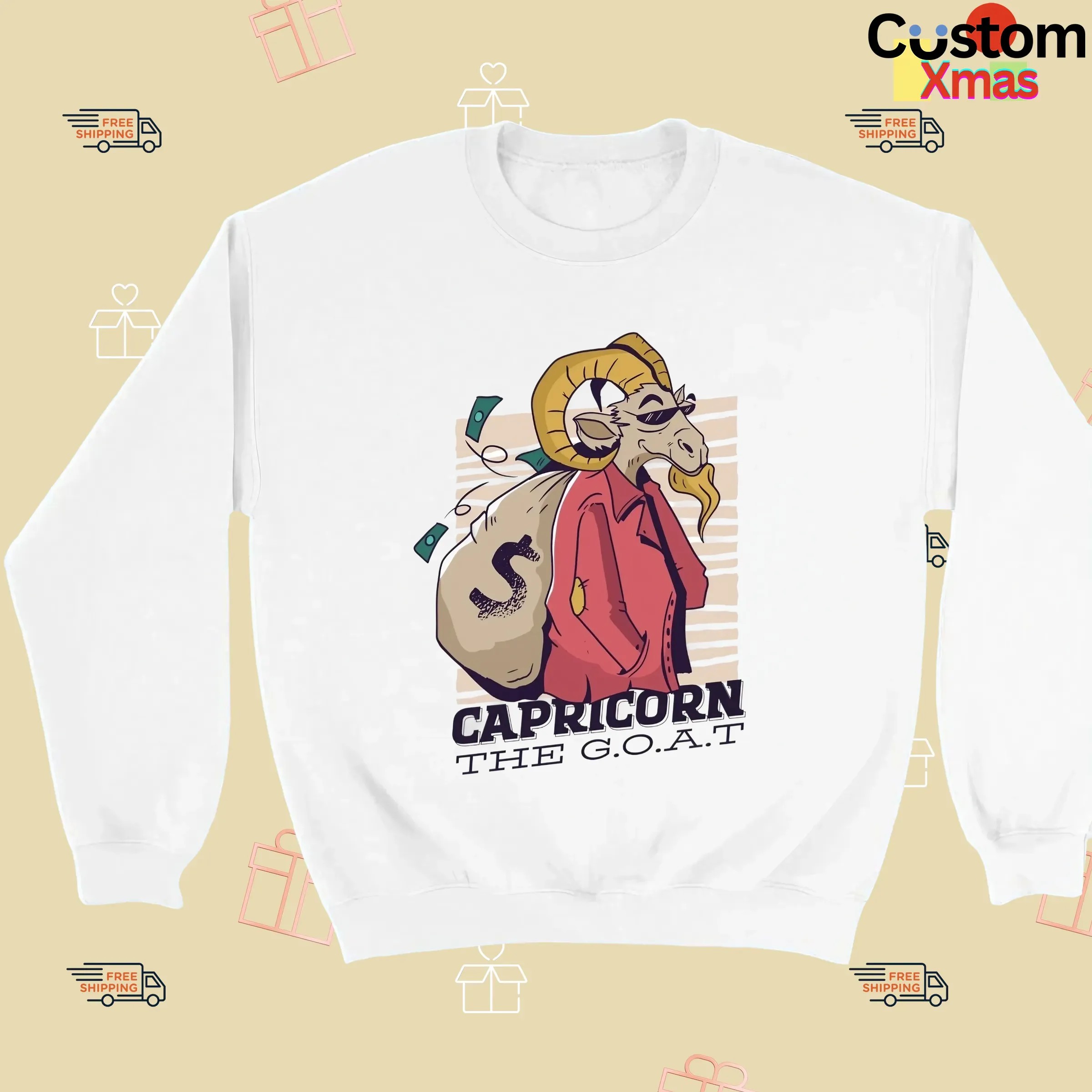Capricorn The Goat Carrying A Huge Sack Of Money T Shirt