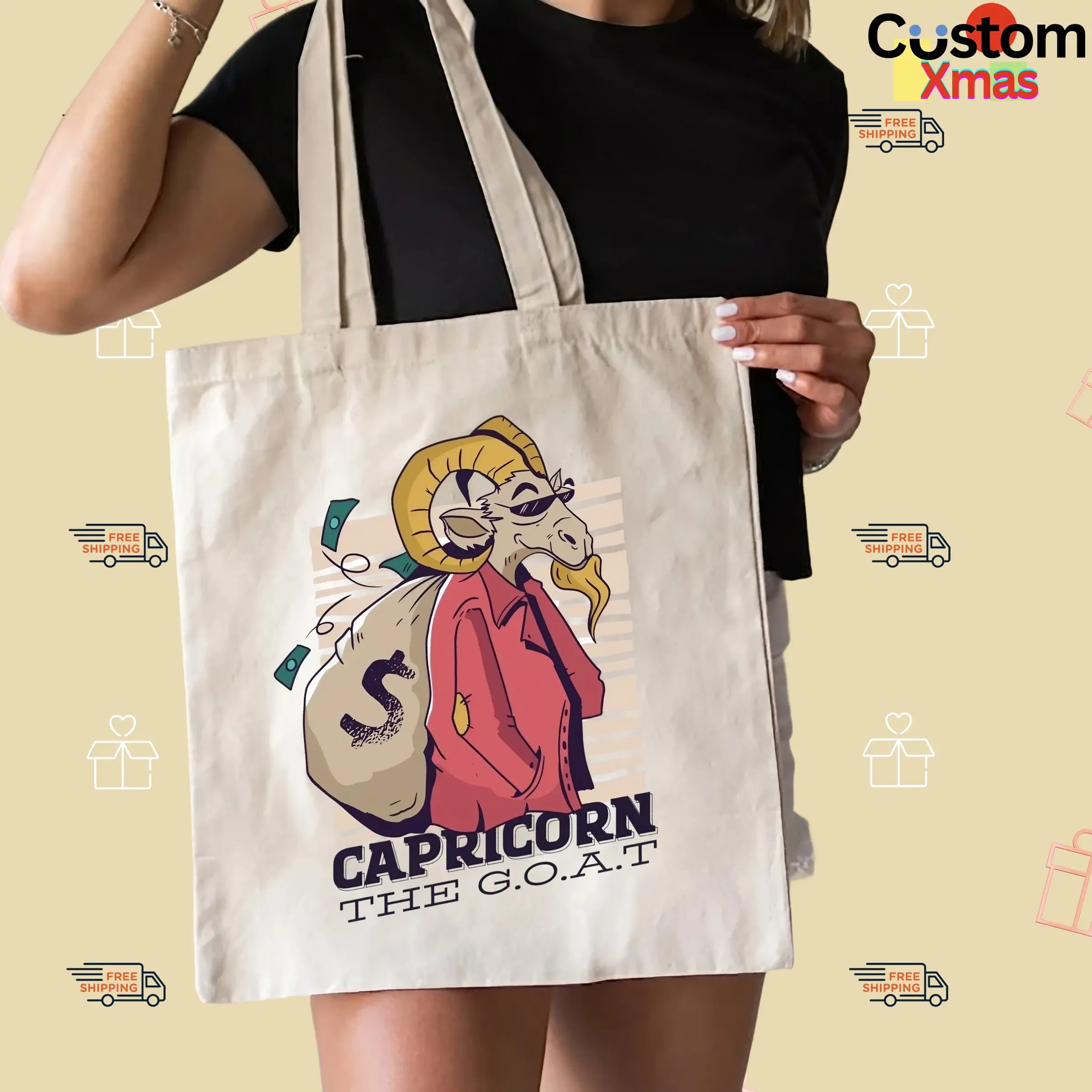 Capricorn The Goat Carrying A Huge Sack Of Money T Shirt