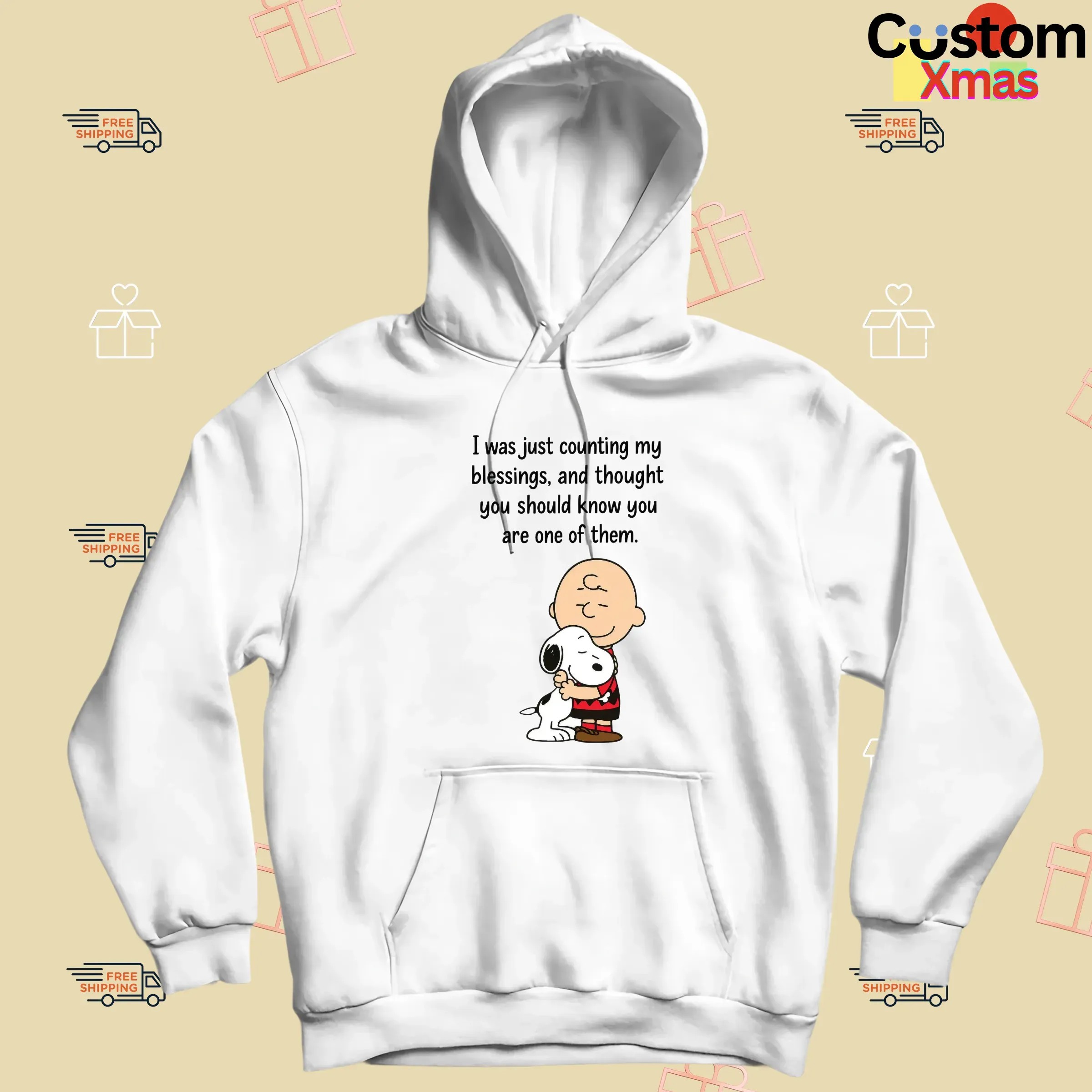 Charlie Brown And Snoopy I Was Just Counting My Blessings And Thought You Should Know You Are One Of Them T Shirt