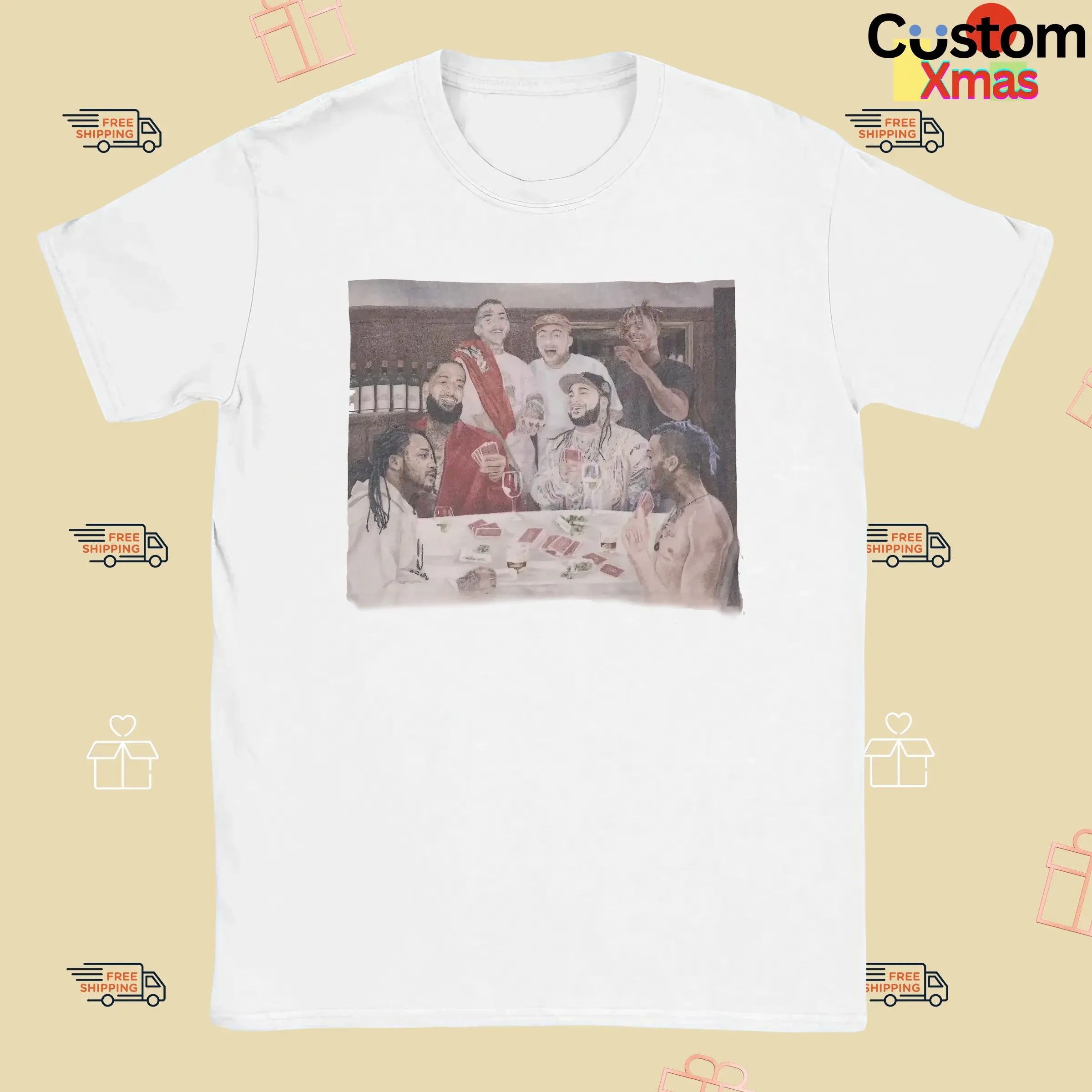 Drake Wears Vlone Last Supper Memorial T Shirt