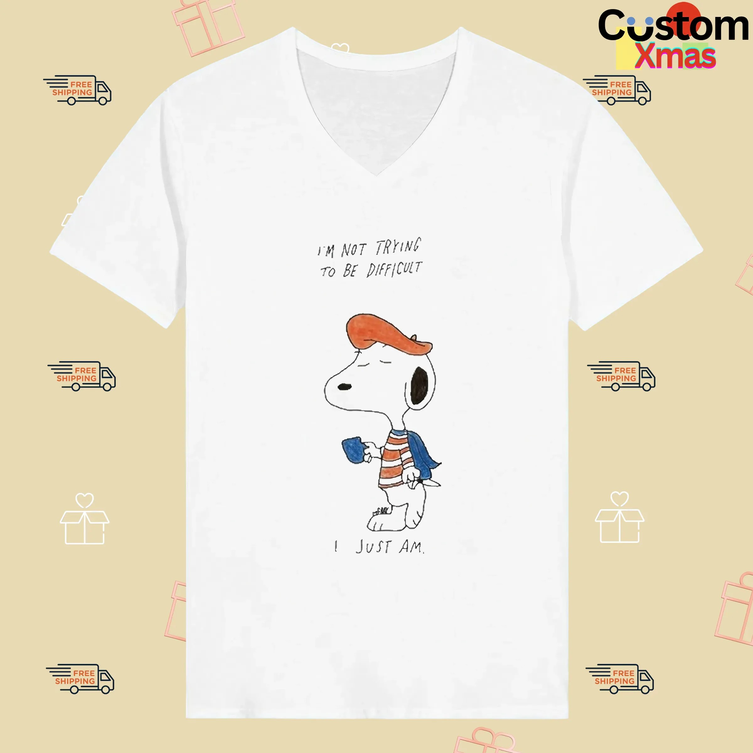 French Snoopy I’m Not Trying To Be Difficult I Just Am T Shirt