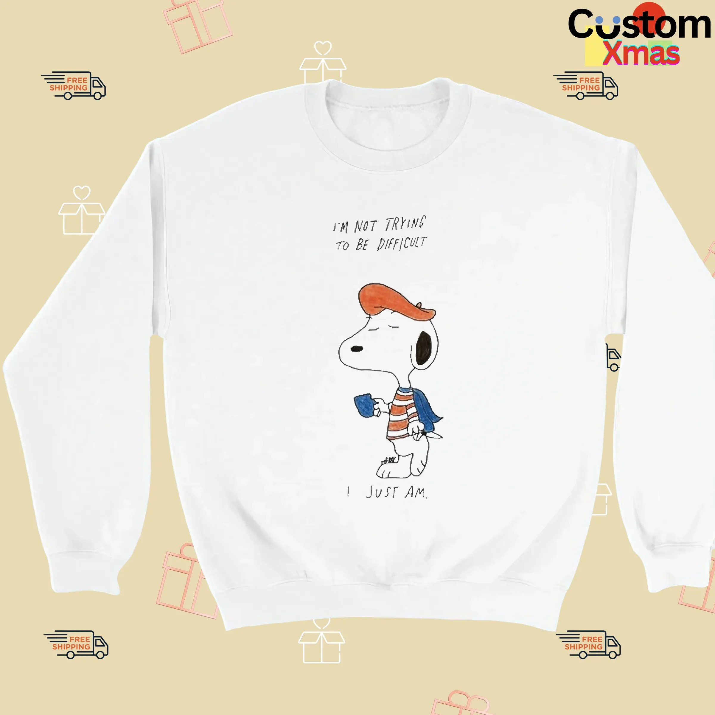 French Snoopy I’m Not Trying To Be Difficult I Just Am T Shirt