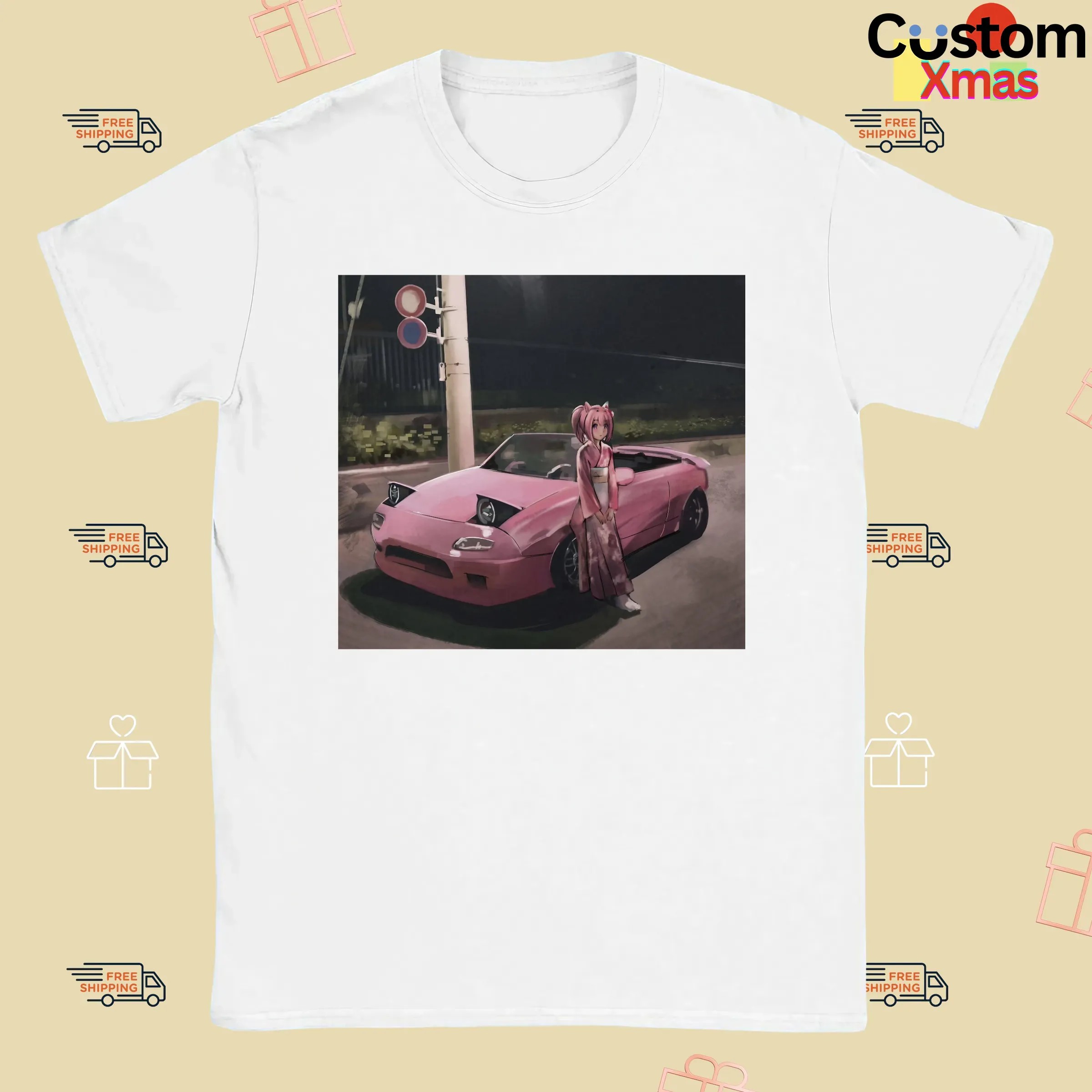 Haru Urara Uma Musume Pretty Derby Pink Mazda Miata Anime T Shirt