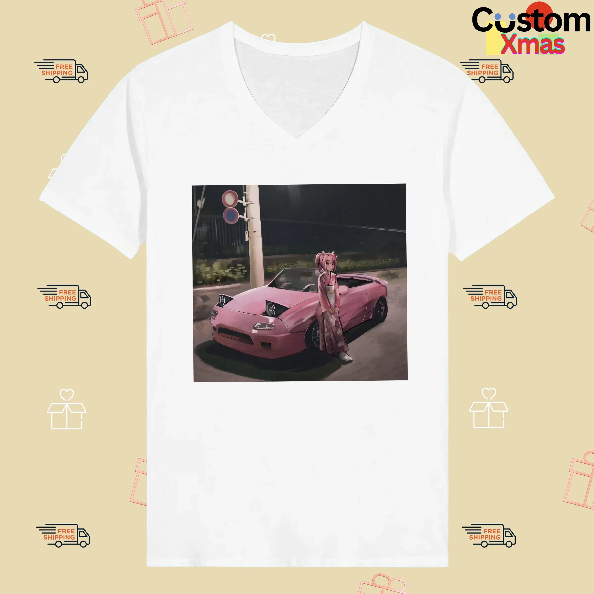 Haru Urara Uma Musume Pretty Derby Pink Mazda Miata Anime T Shirt