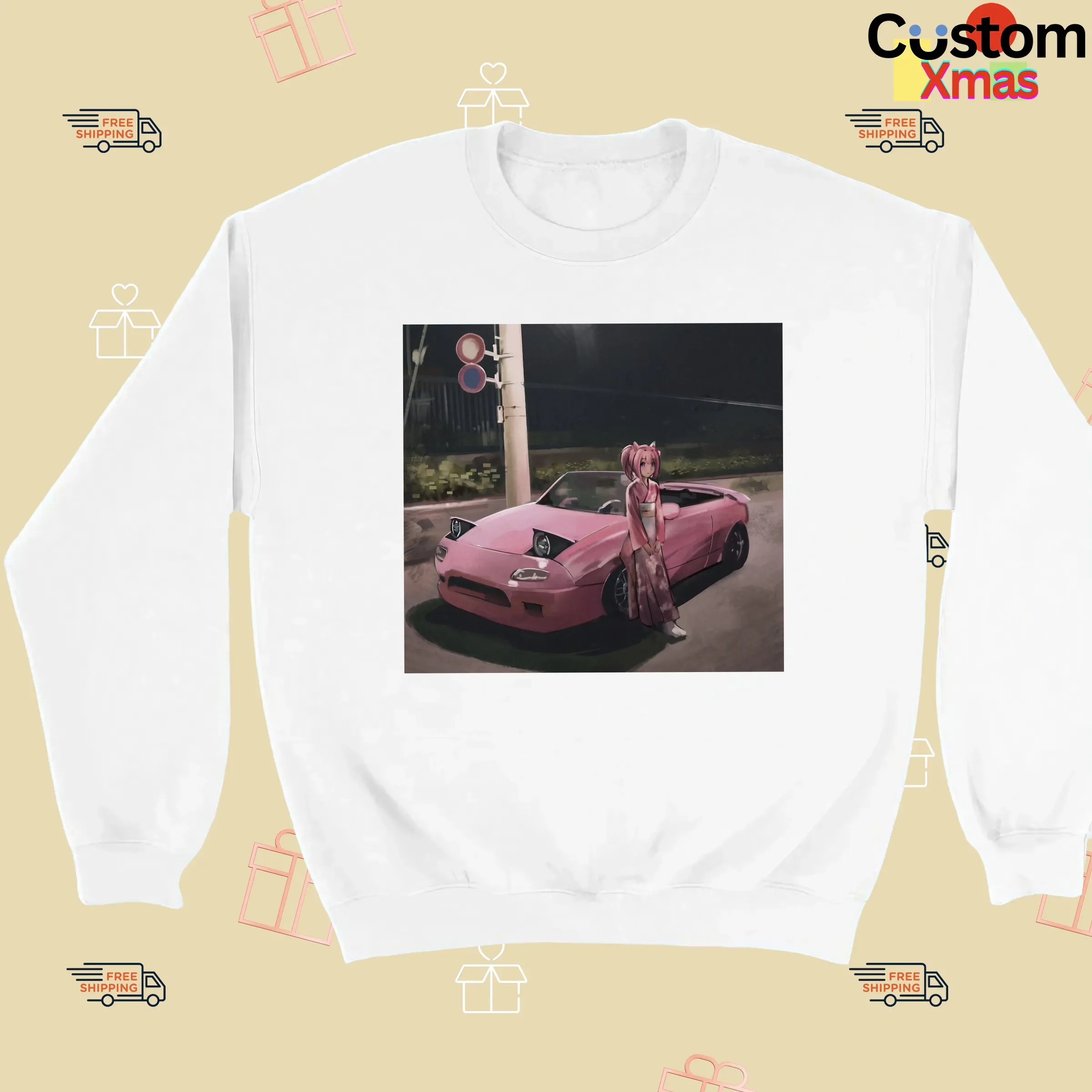 Haru Urara Uma Musume Pretty Derby Pink Mazda Miata Anime T Shirt