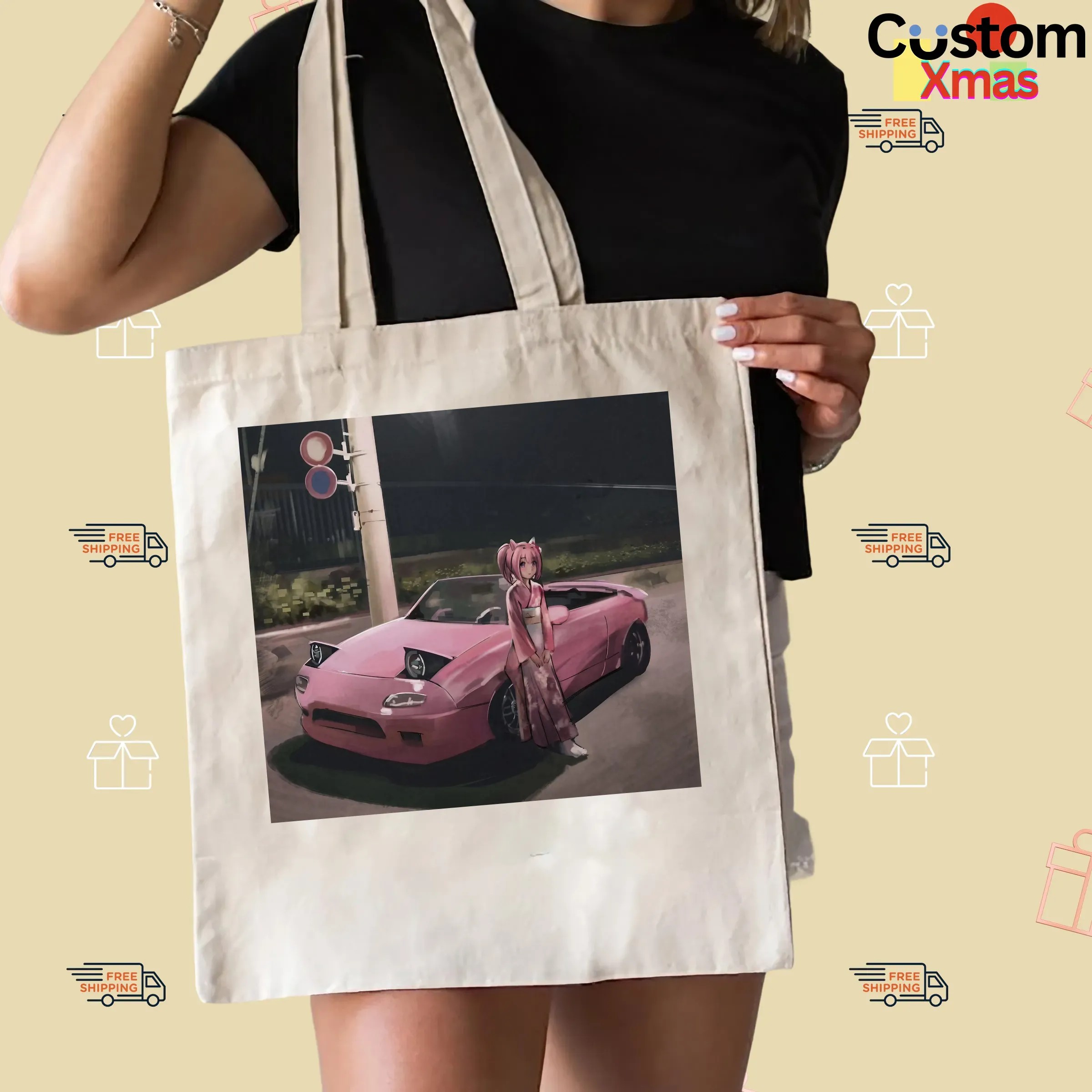 Haru Urara Uma Musume Pretty Derby Pink Mazda Miata Anime T Shirt
