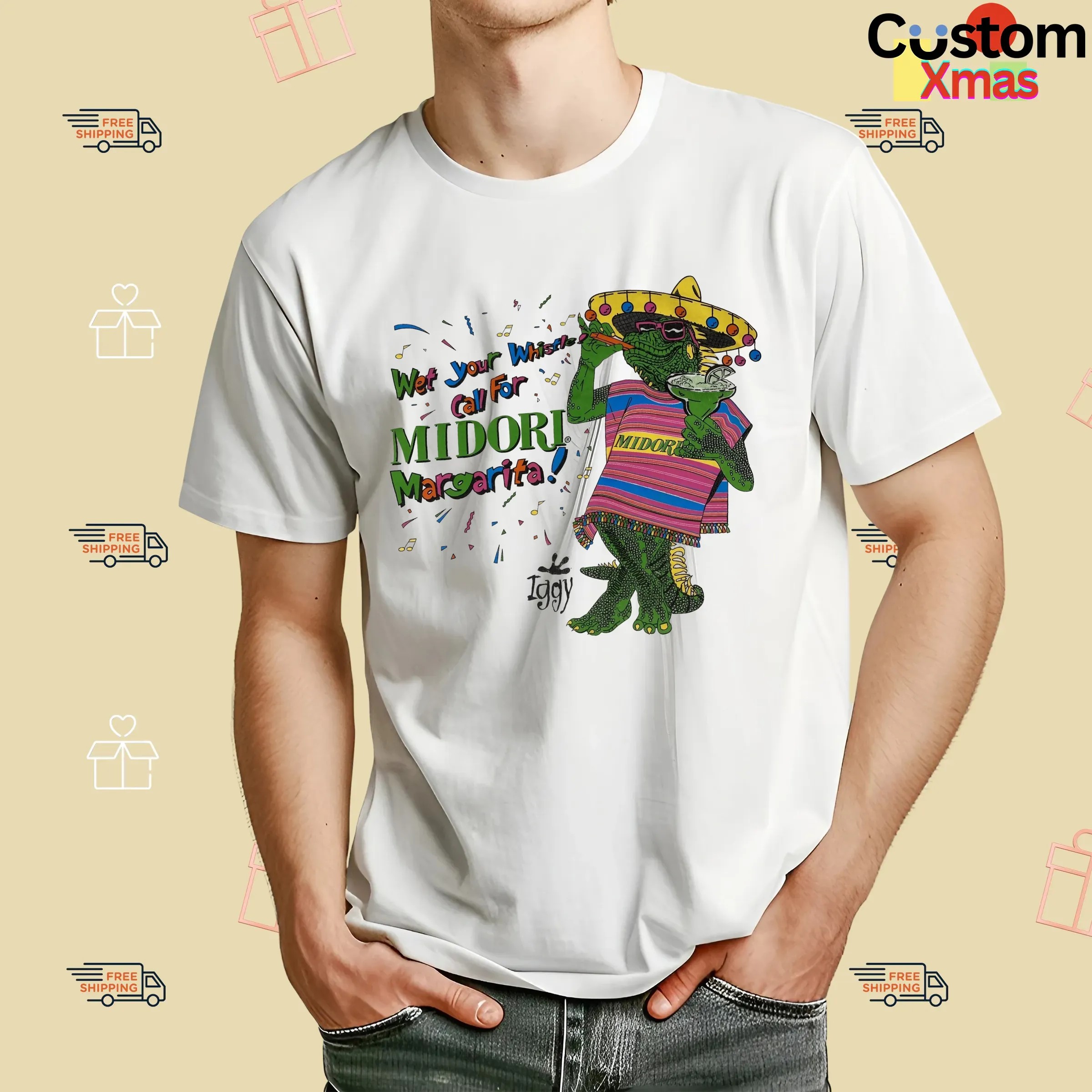 Midori Wet Your Whistle Call For Midori Margarita Lizard Iggy T Shirt