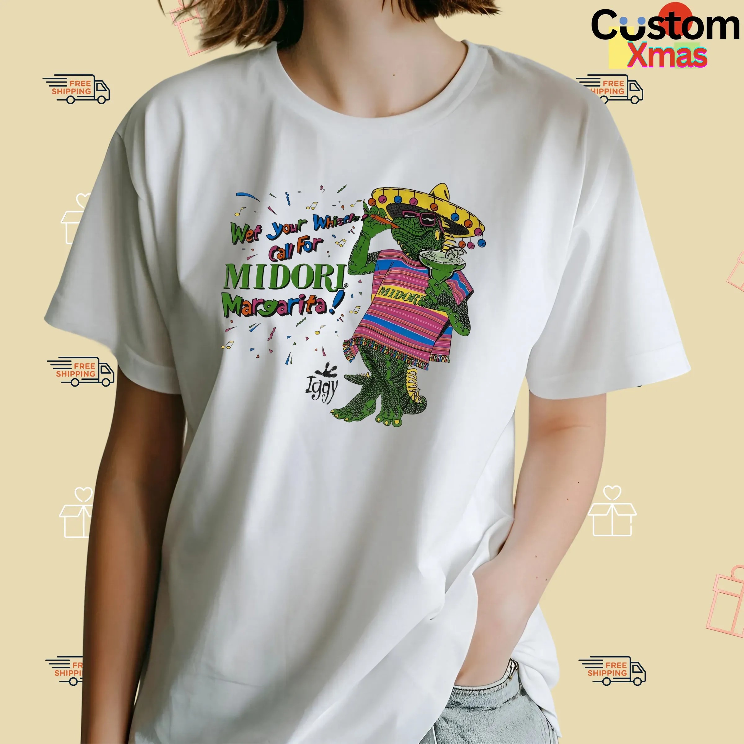 Midori Wet Your Whistle Call For Midori Margarita Lizard Iggy T Shirt