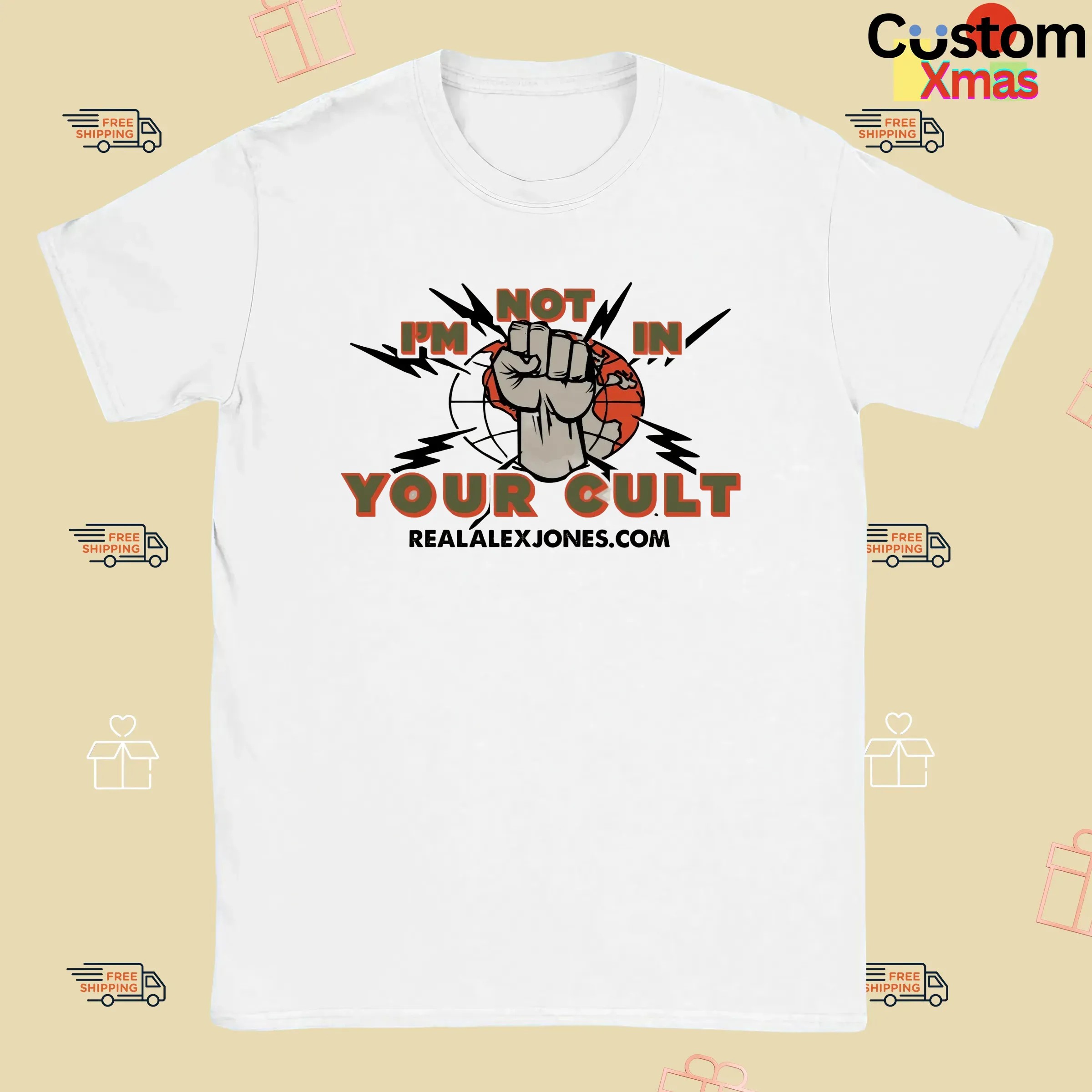 Not In Your Cult Fight Arm T Shirt