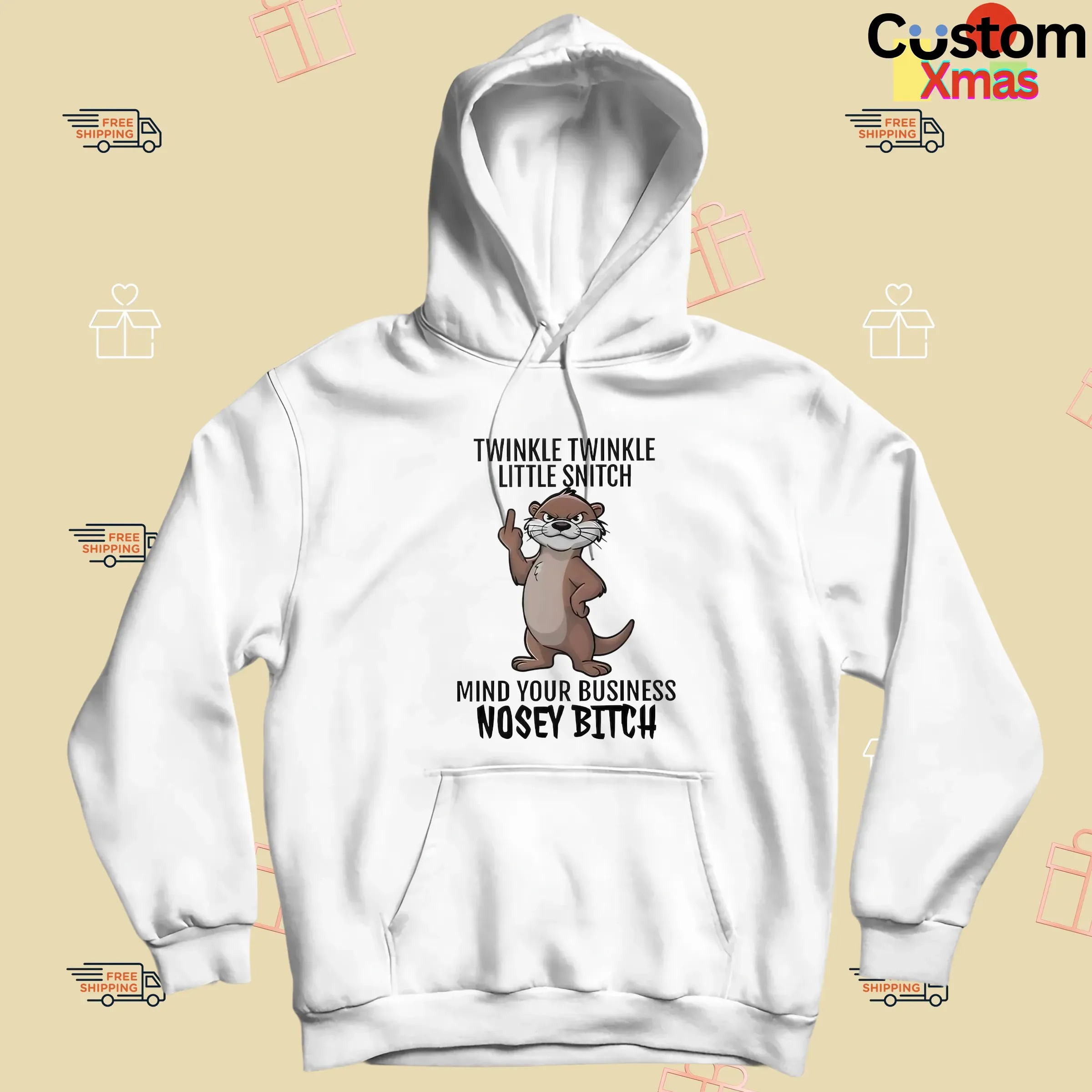 Otter Middle Finger Twinkle Twinkle Little Snitch Mind Your Business Nosey Bitch T Shirt