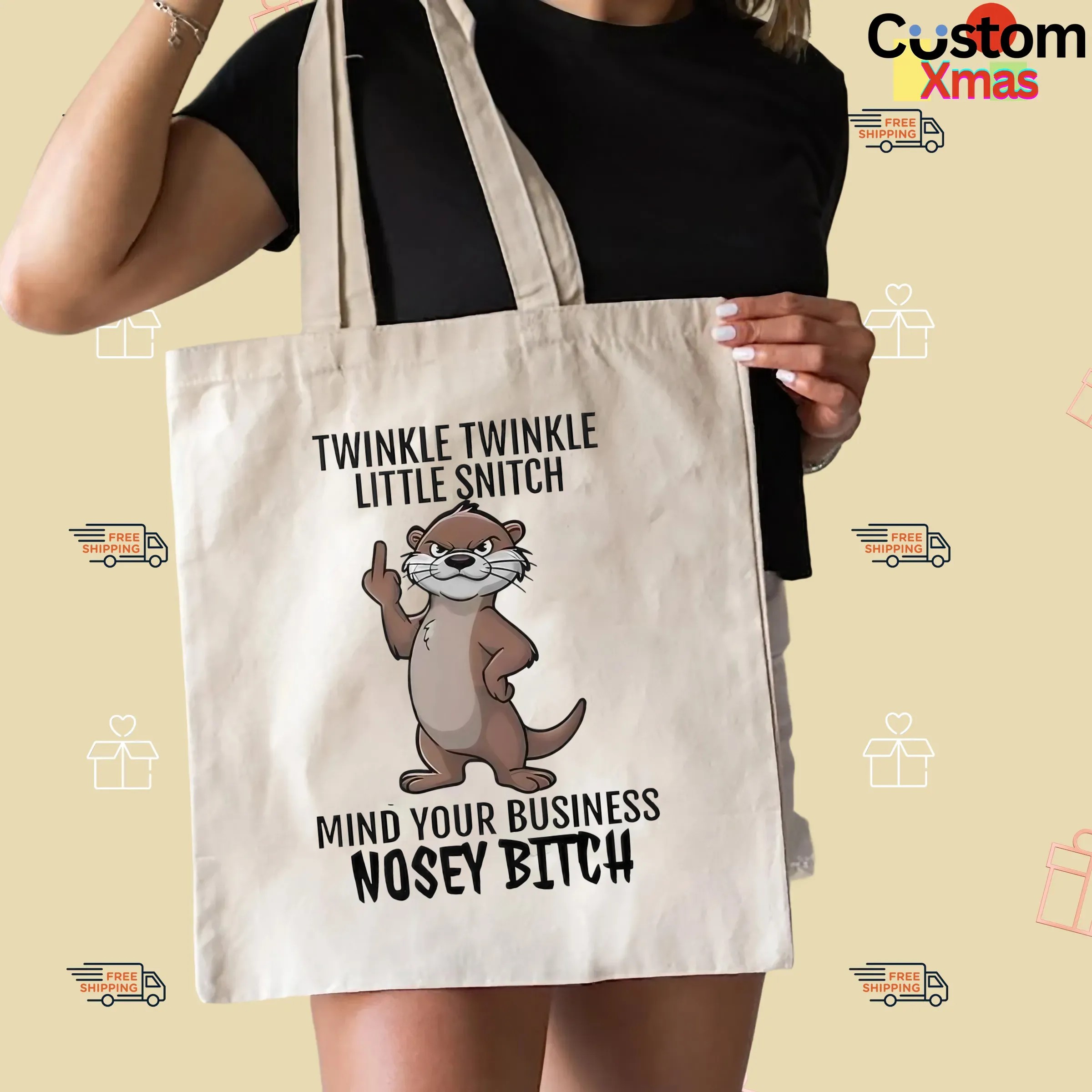 Otter Middle Finger Twinkle Twinkle Little Snitch Mind Your Business Nosey Bitch T Shirt