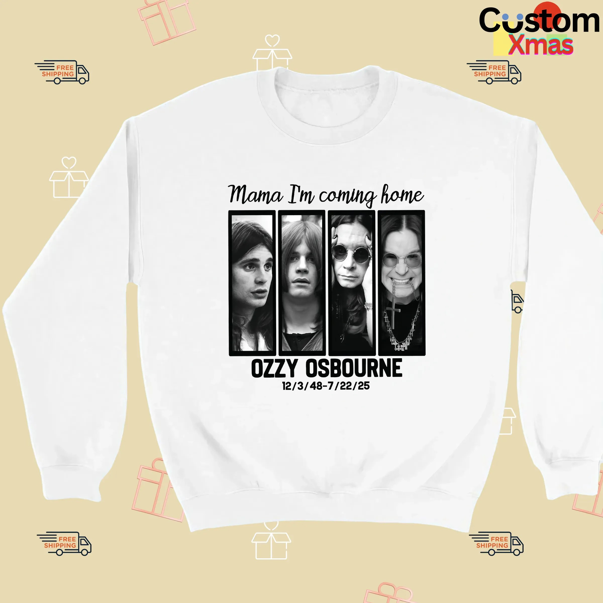 Ozzy Osbourne Mama I’m Coming Home Tribute Graphic Iconic Rock Legend Portraits T Shirt