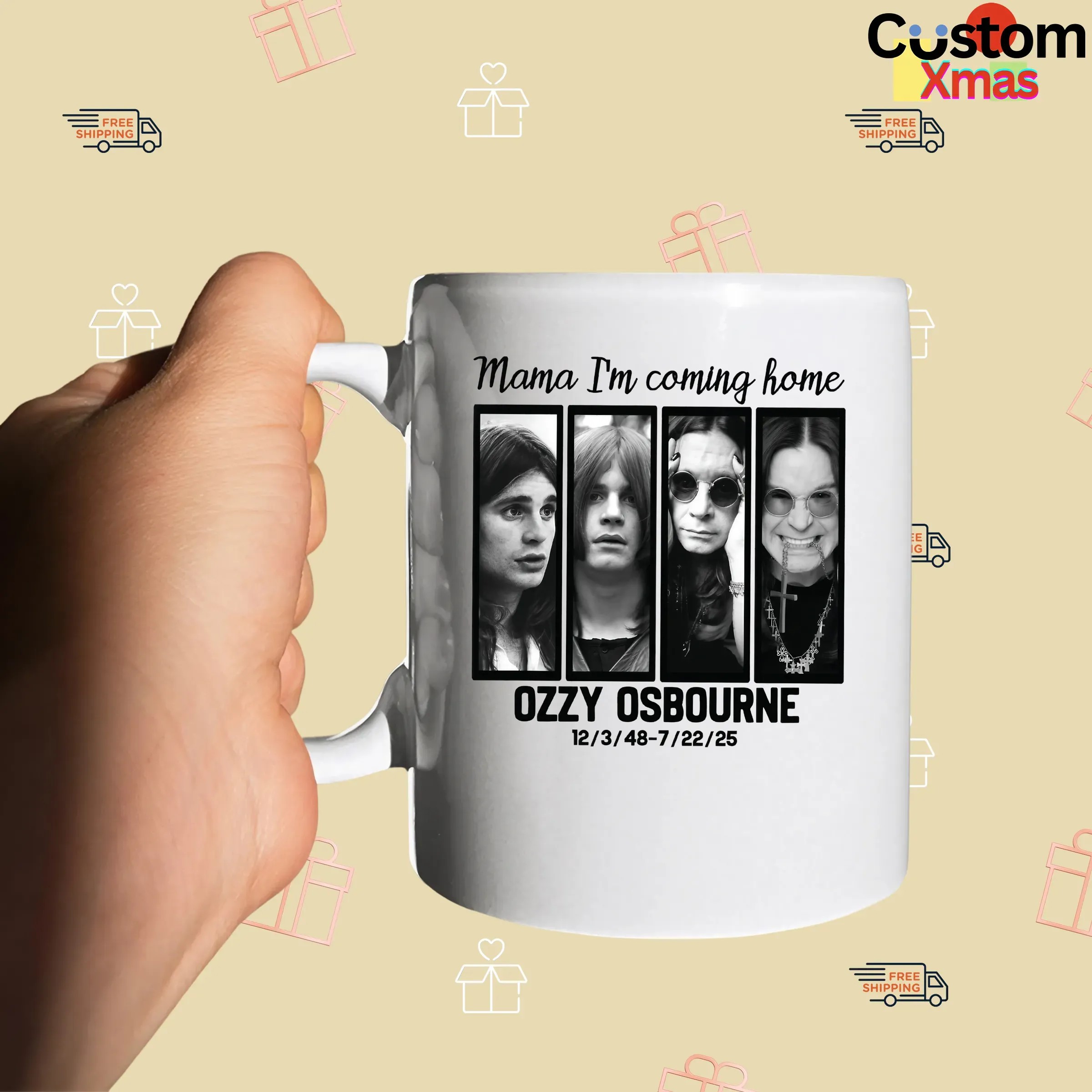 Ozzy Osbourne Mama I’m Coming Home Tribute Graphic Iconic Rock Legend Portraits T Shirt