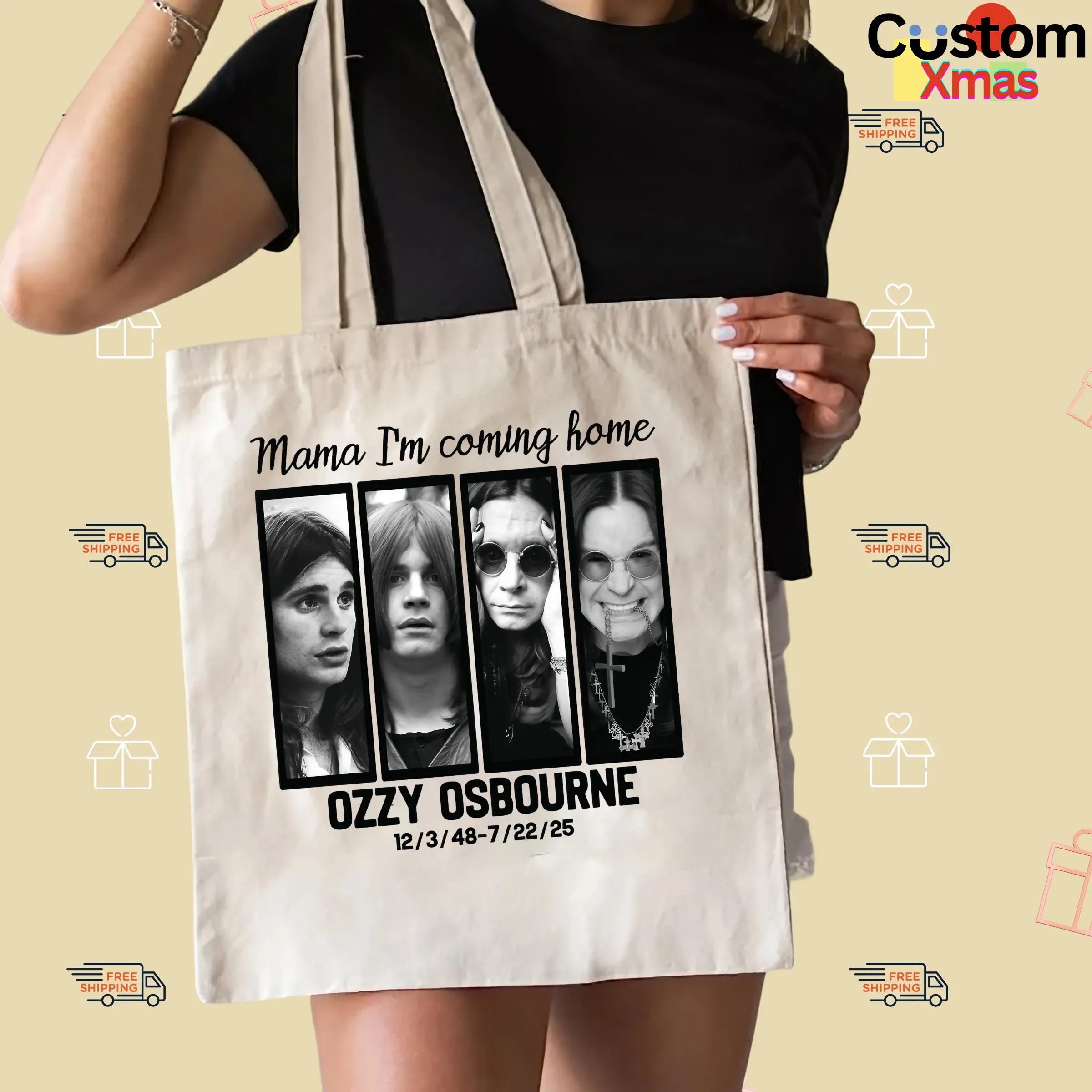 Ozzy Osbourne Mama I’m Coming Home Tribute Graphic Iconic Rock Legend Portraits T Shirt