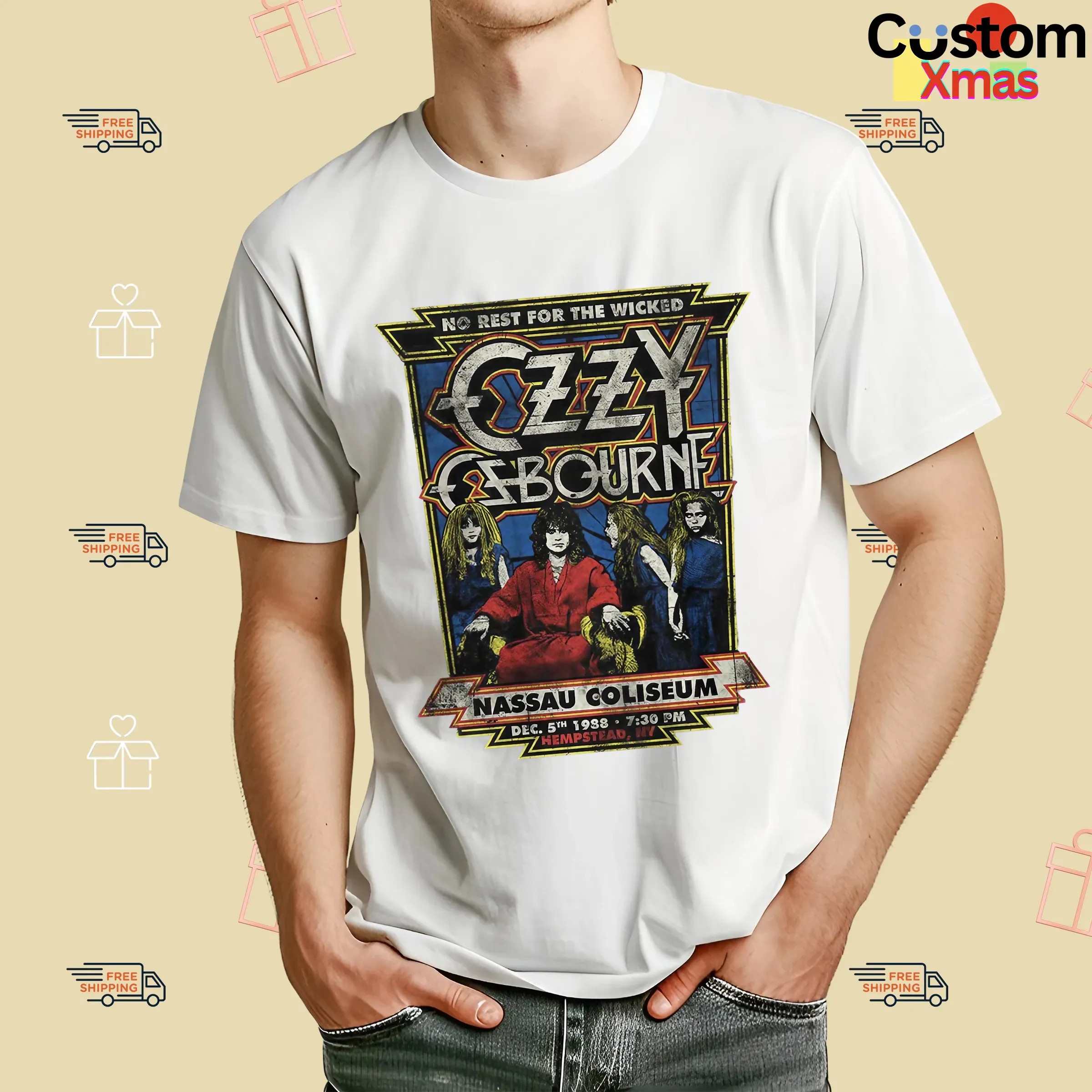 Ozzy Osbourne No Rest For The Wicked Nassau Coliseum 1988 T Shirt