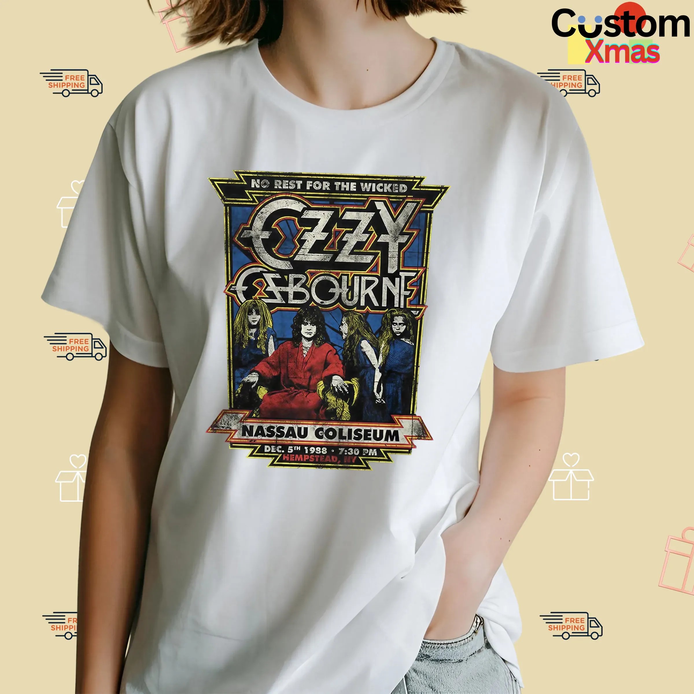 Ozzy Osbourne No Rest For The Wicked Nassau Coliseum 1988 T Shirt