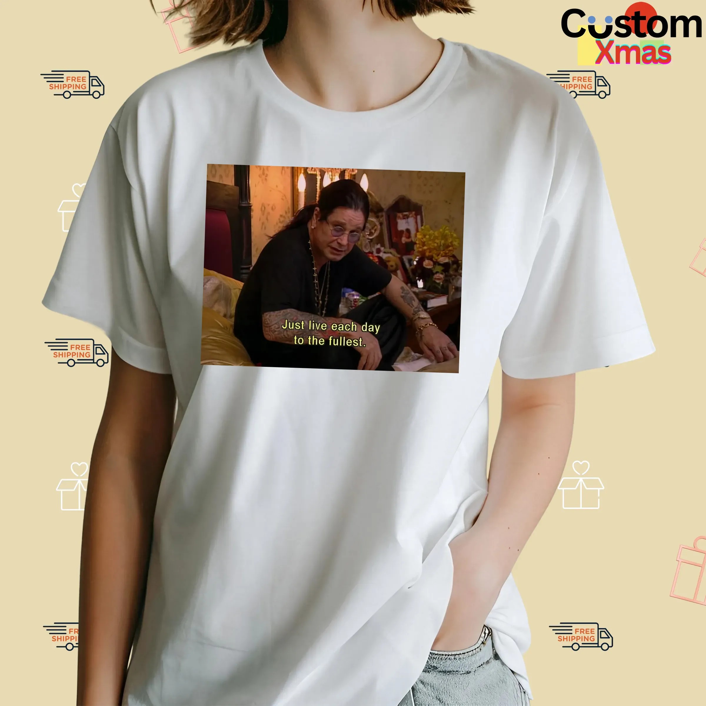 RIP Ozzy Osbourne Just Live Each Day To The Fullest Photo 2025 T Shirt