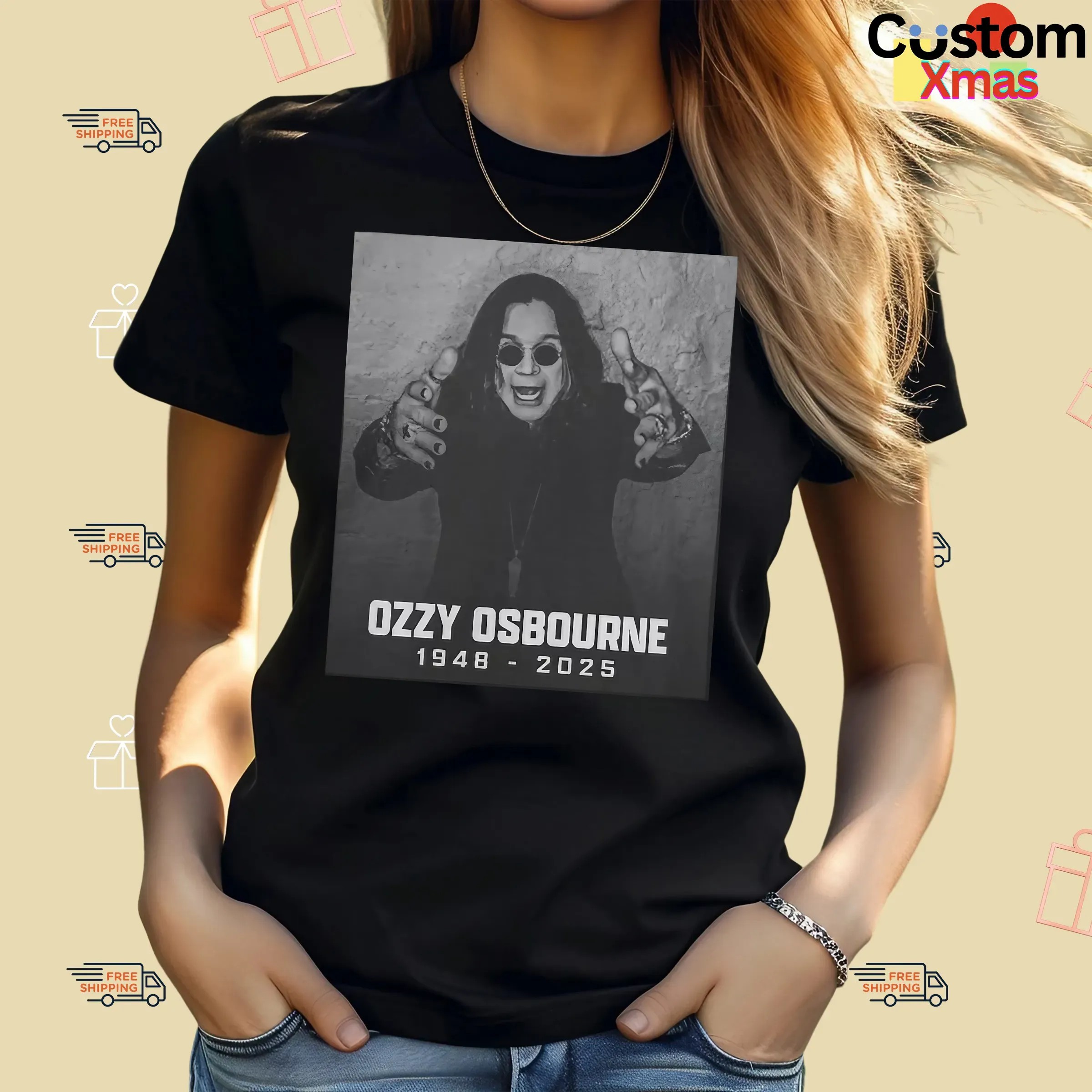Rest in Peace Ozzy Osbourne 1948-2025 Honor a Rock Legend T Shirt