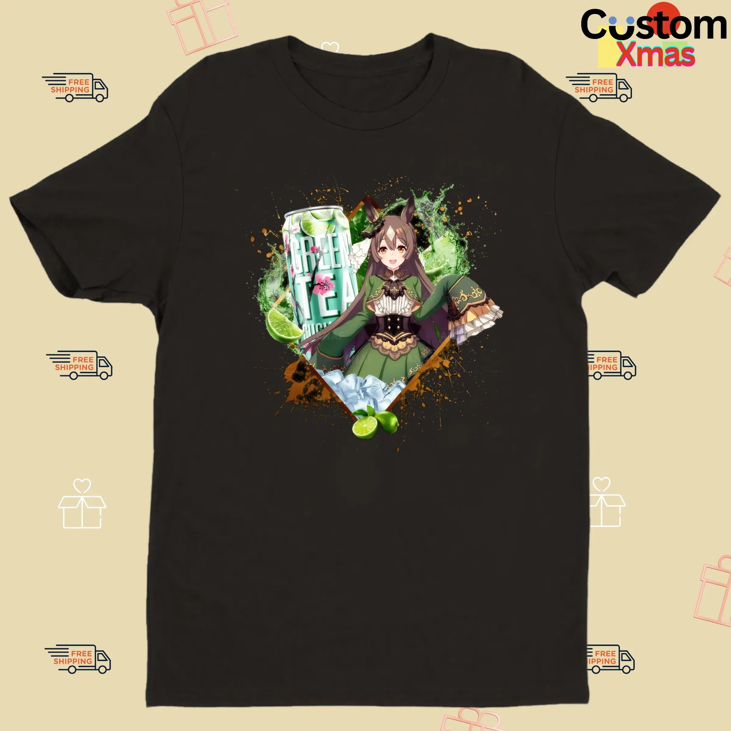 Satono Diamond Uma Musume Pretty Derby Arizona Green Tea Cucumber T Shirt