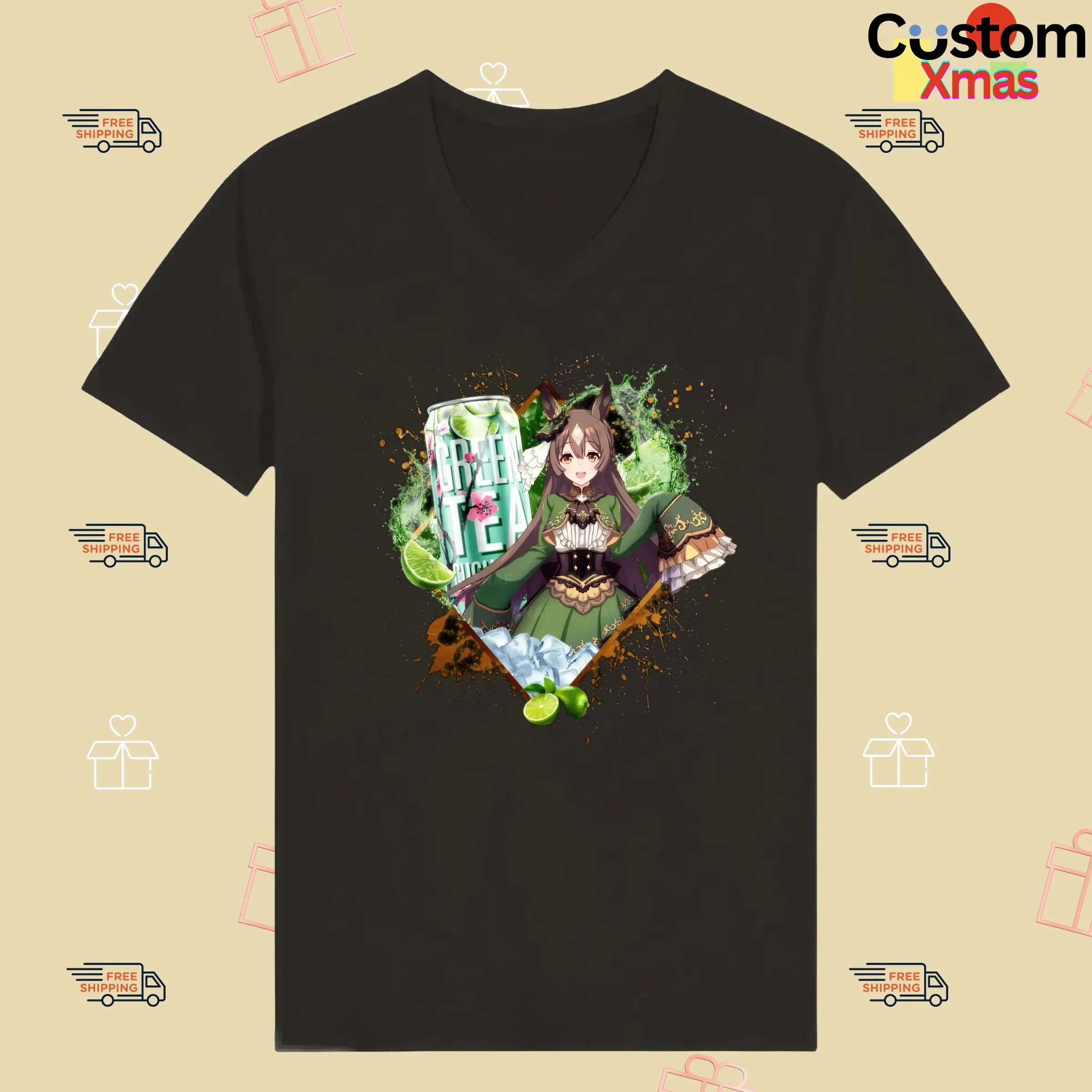 Satono Diamond Uma Musume Pretty Derby Arizona Green Tea Cucumber T Shirt