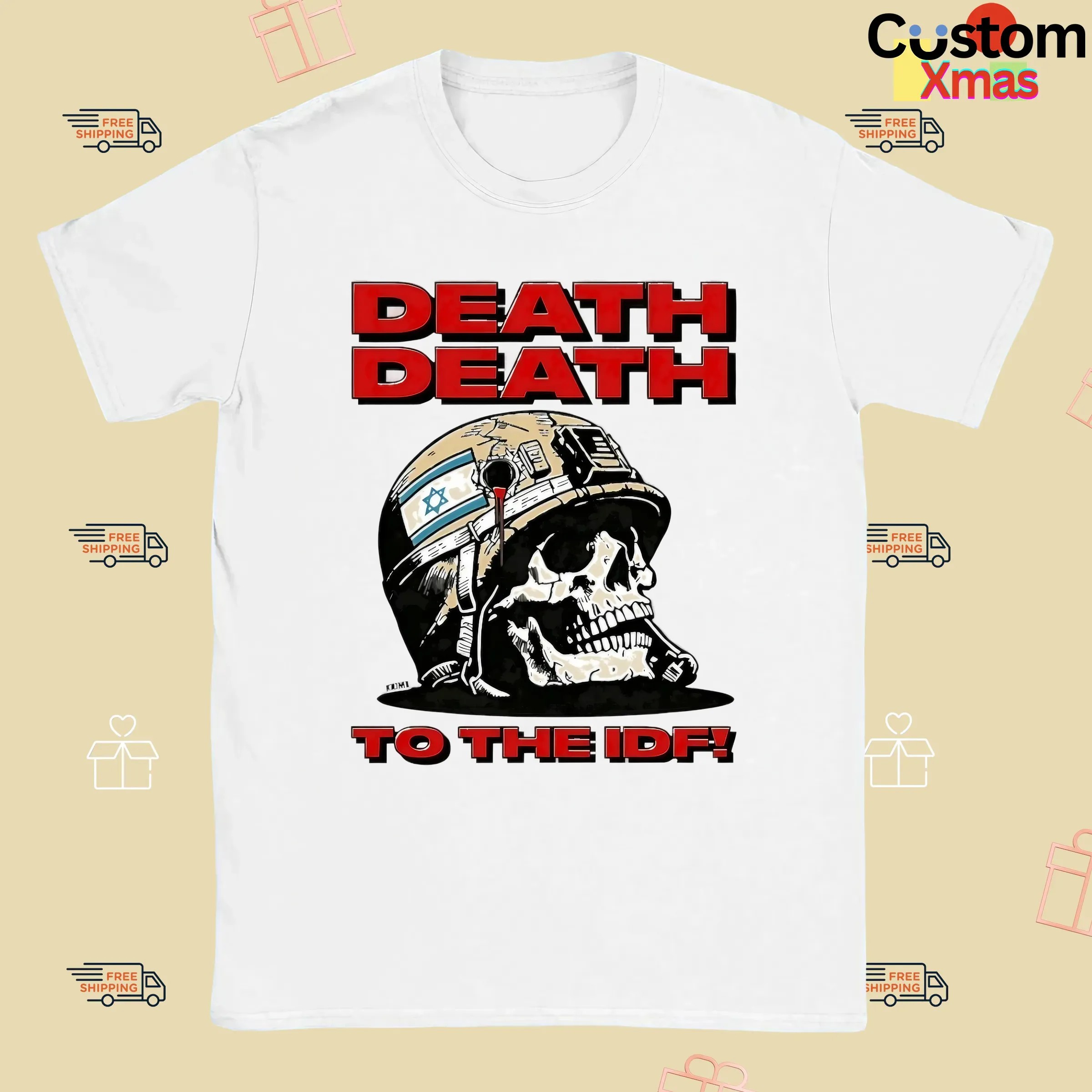 Skull Death Death To The Idf Israel Flag T Shirt