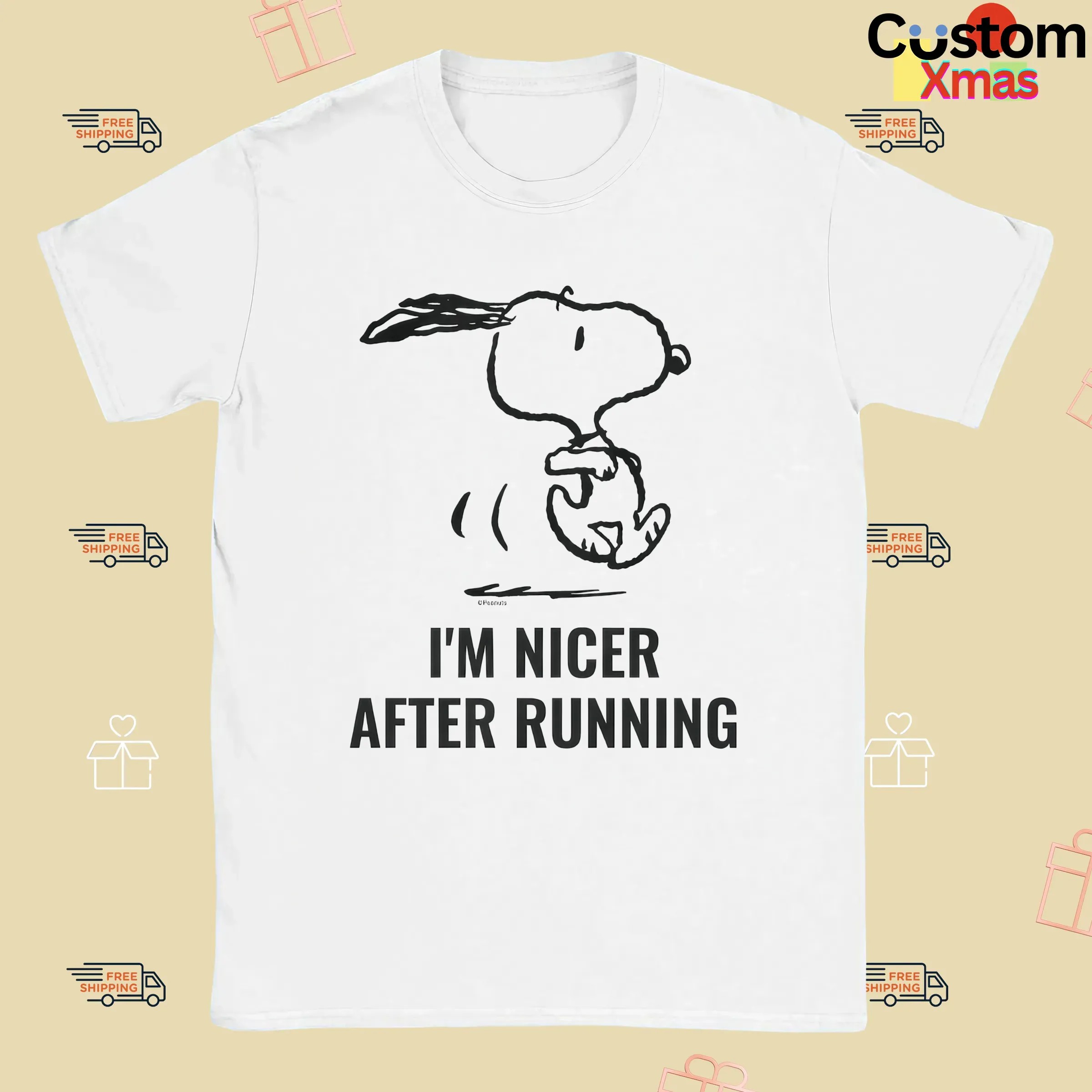 Snoopy I'm Nicer After Running T Shirt