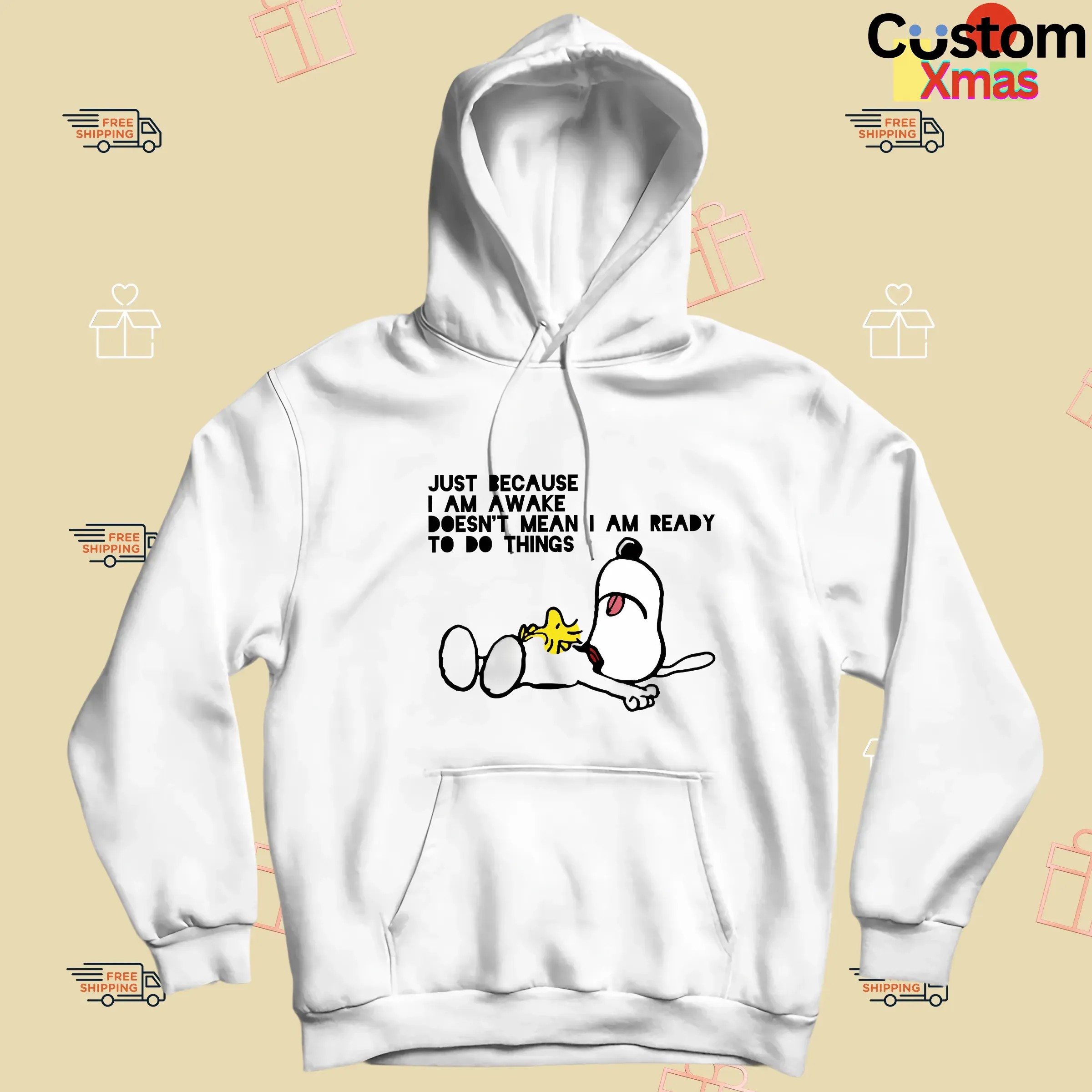Snoopy The Peanuts Just Because I Am Awake Doesn't Mean I Am Ready To Do Things Meme T Shirt