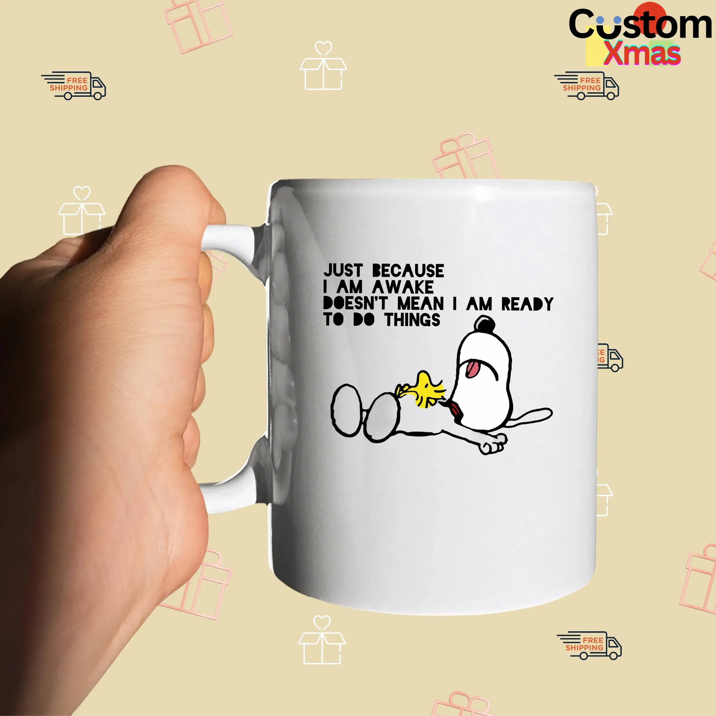 Snoopy The Peanuts Just Because I Am Awake Doesn't Mean I Am Ready To Do Things Meme T Shirt