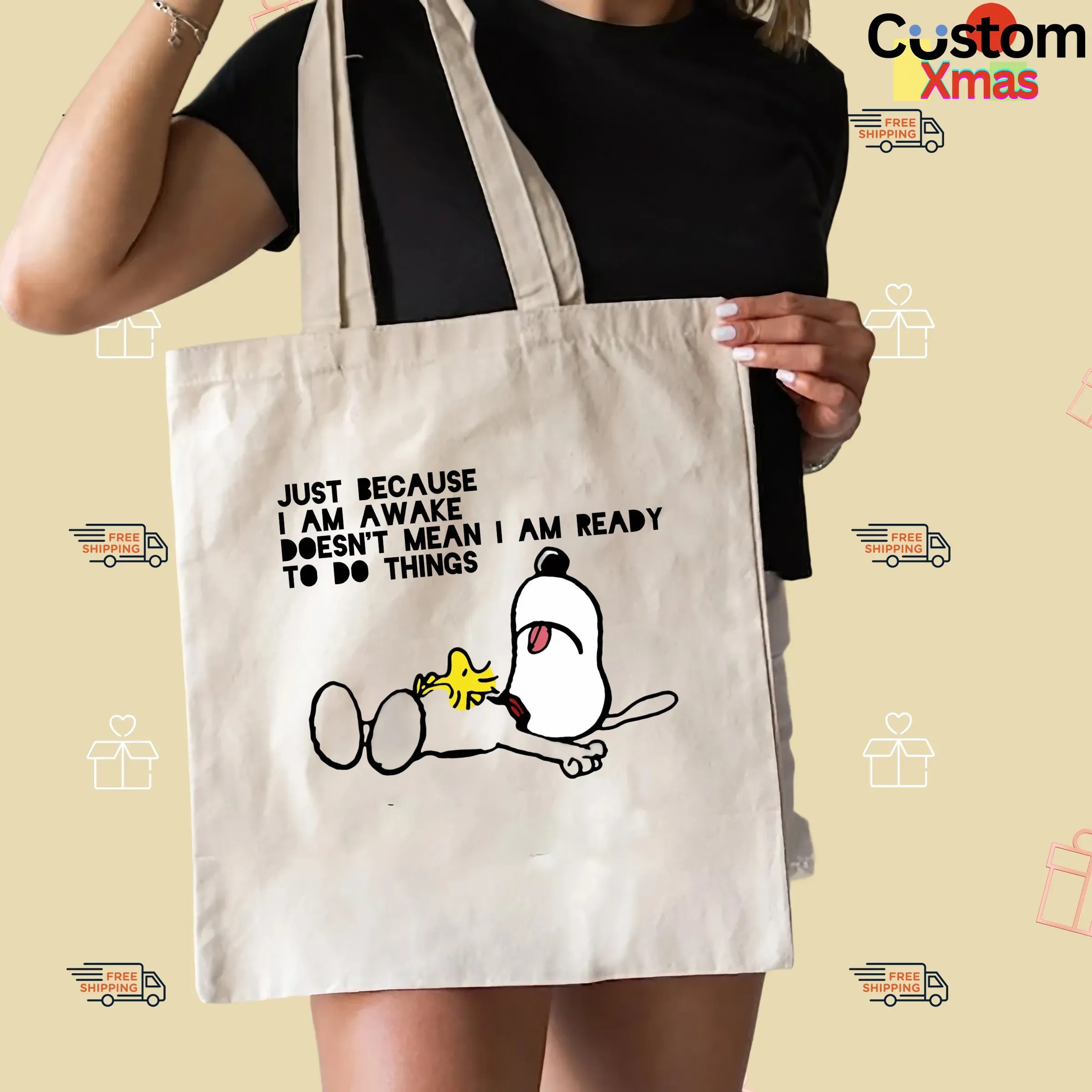 Snoopy The Peanuts Just Because I Am Awake Doesn't Mean I Am Ready To Do Things Meme T Shirt