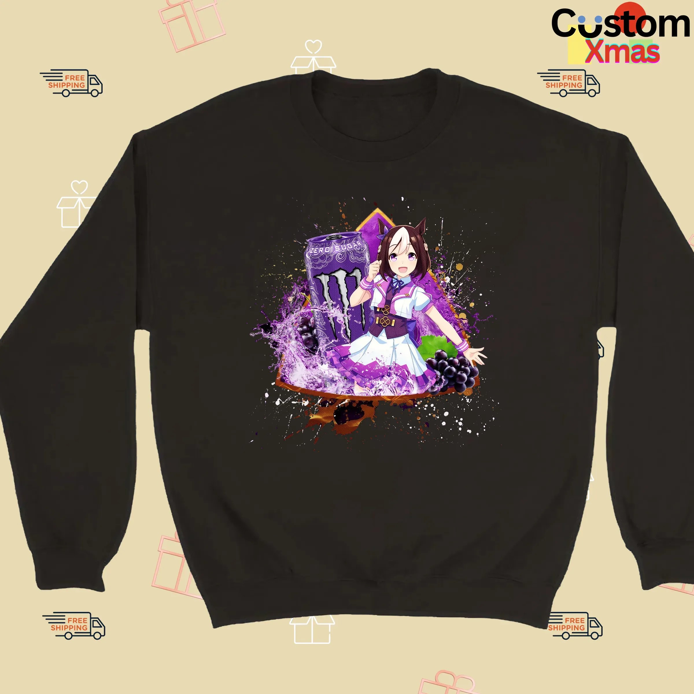 Special Week Uma Musume Pretty Derby Monster Energy Ultra Violet Energy Drink Anime T Shirt