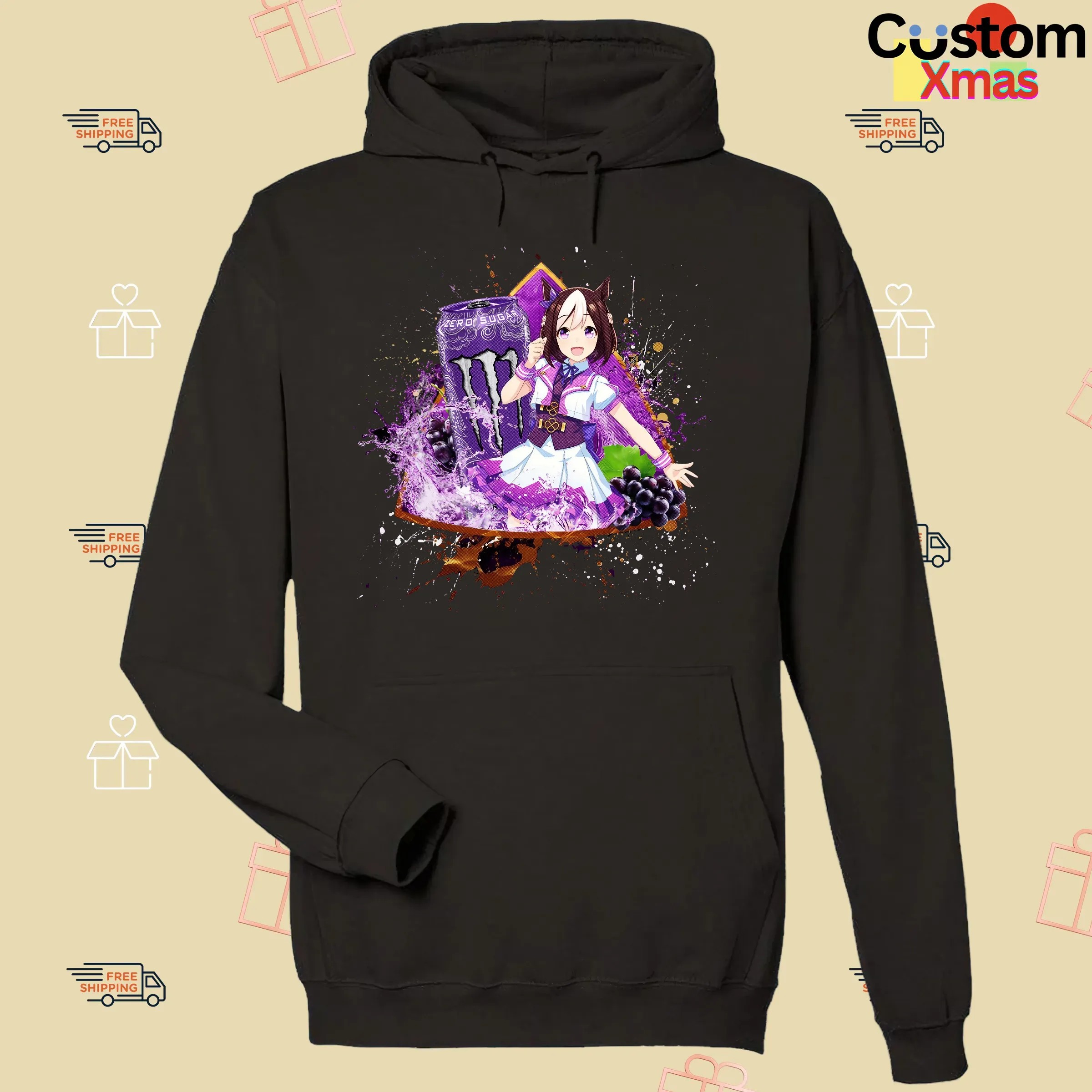 Special Week Uma Musume Pretty Derby Monster Energy Ultra Violet Energy Drink Anime T Shirt