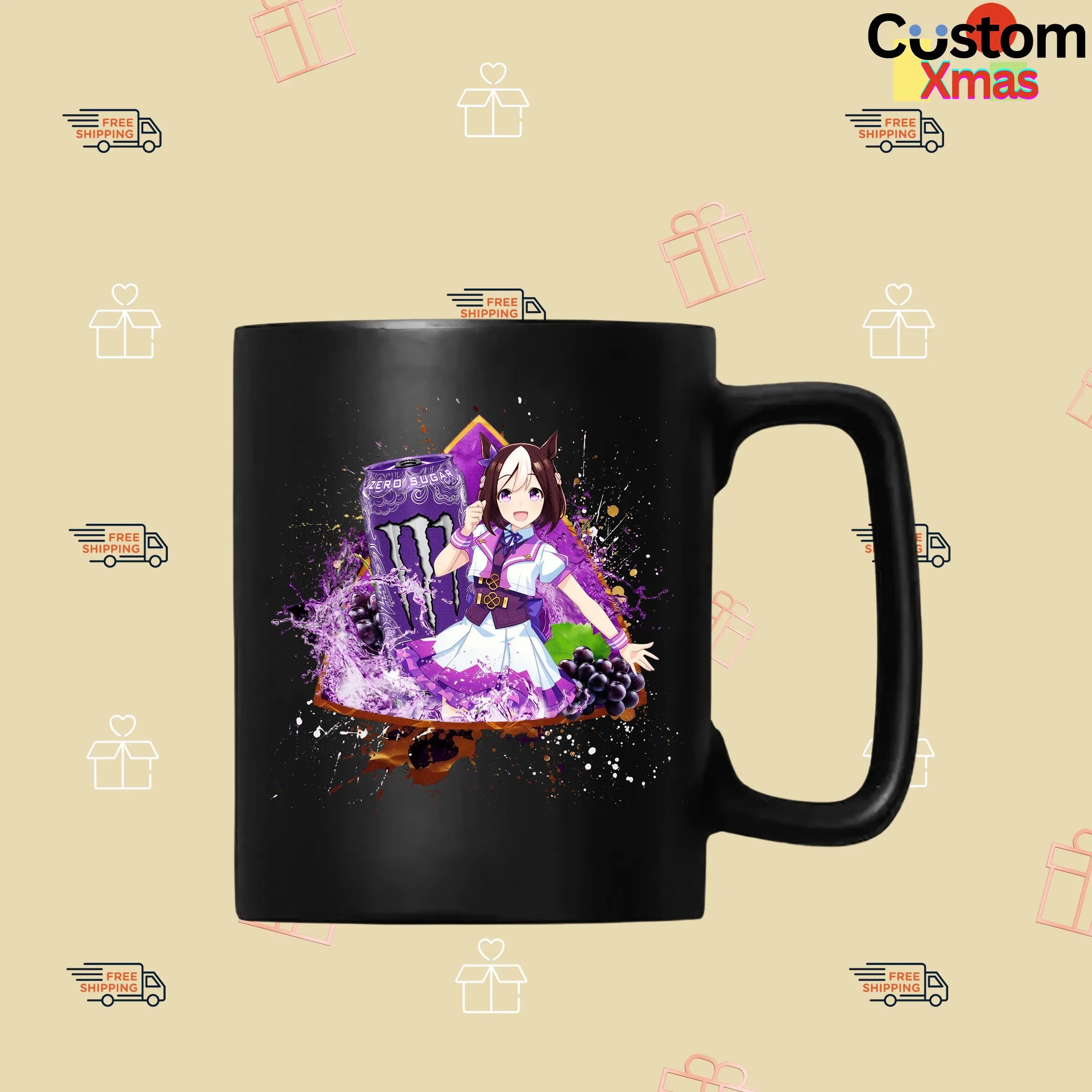 Special Week Uma Musume Pretty Derby Monster Energy Ultra Violet Energy Drink Anime T Shirt