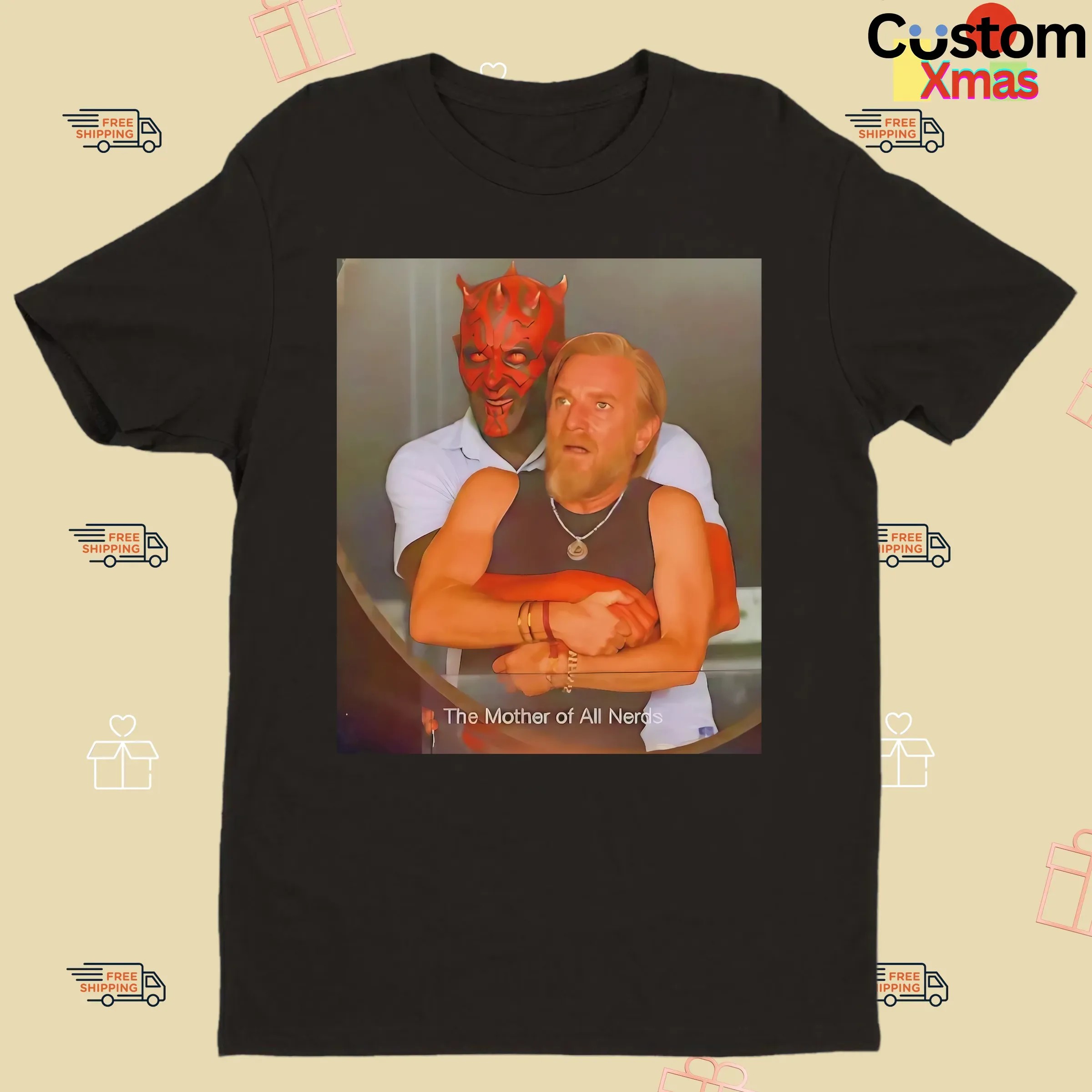Star Wars Darth Maul Obi Wan Kenobi Hug The Mother Of All Nerds Coldplay Concert Parody T Shirt