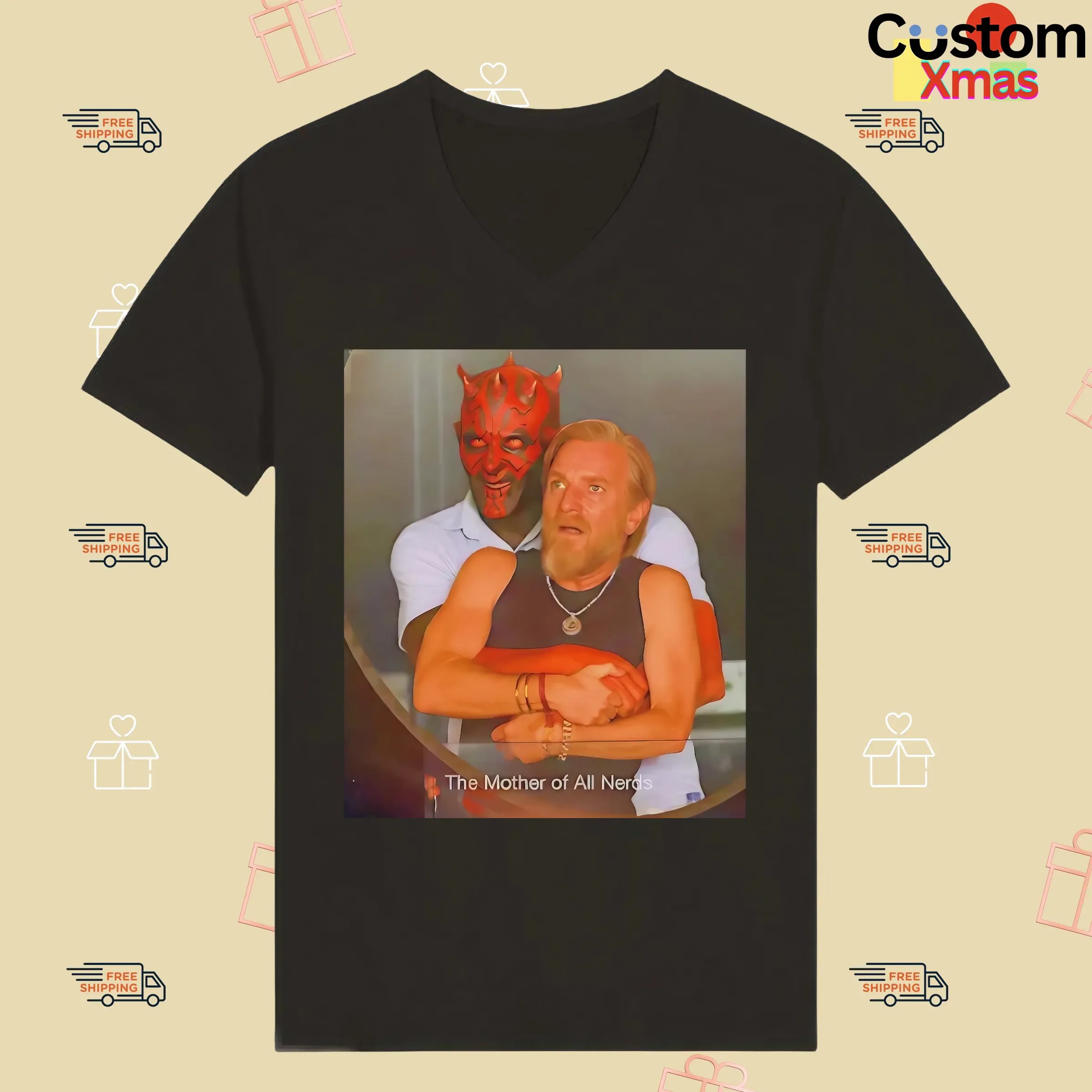 Star Wars Darth Maul Obi Wan Kenobi Hug The Mother Of All Nerds Coldplay Concert Parody T Shirt