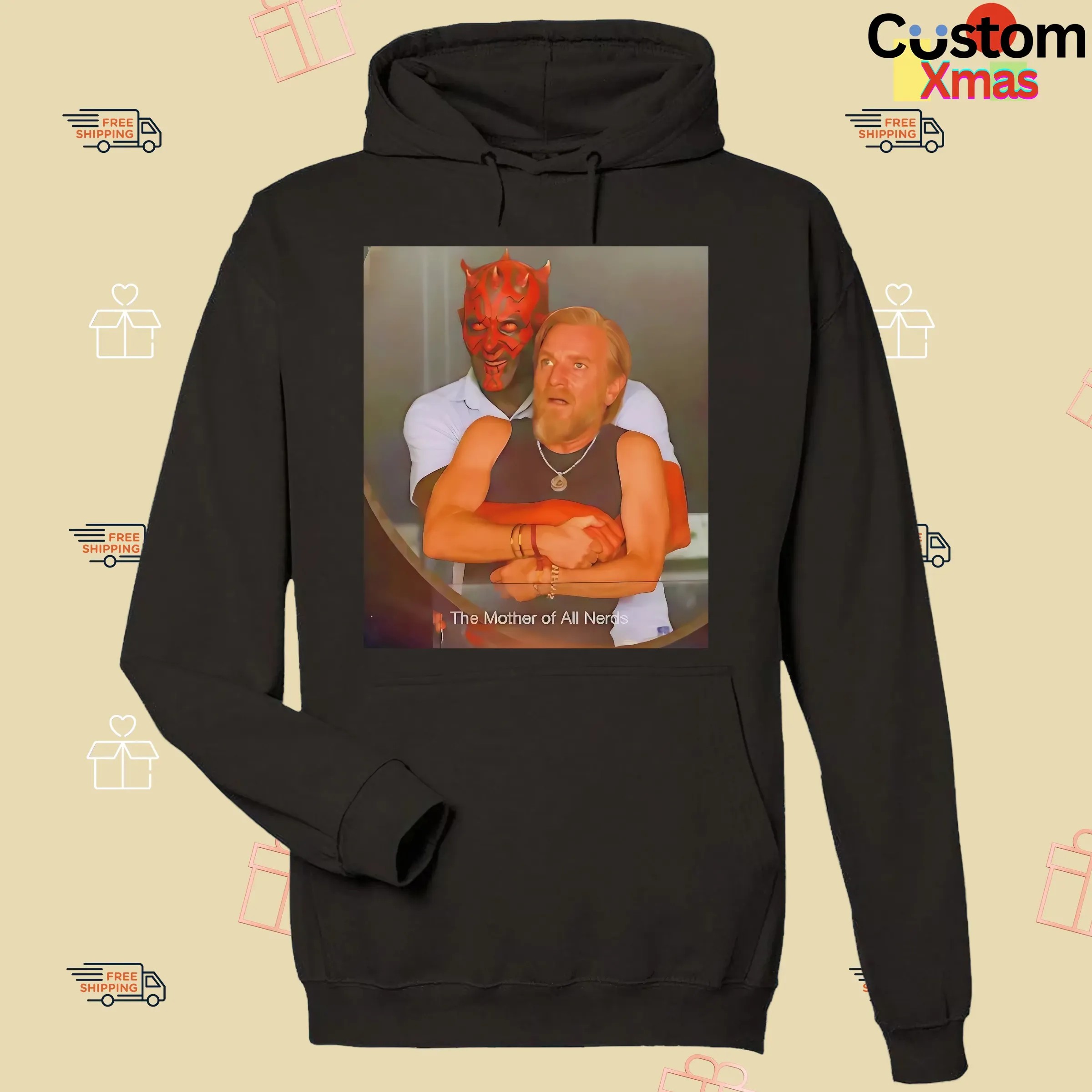 Star Wars Darth Maul Obi Wan Kenobi Hug The Mother Of All Nerds Coldplay Concert Parody T Shirt