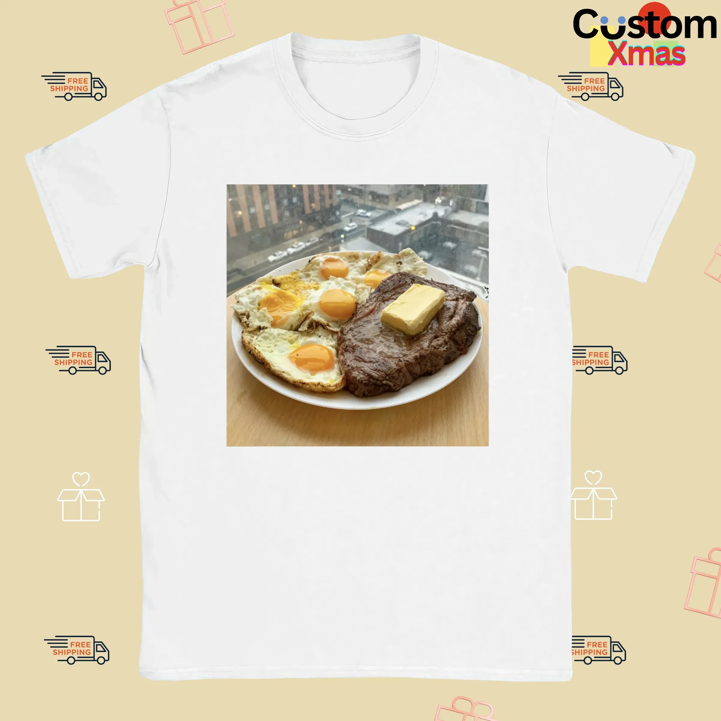 Steak Eggs And Butter Photo T Shirt