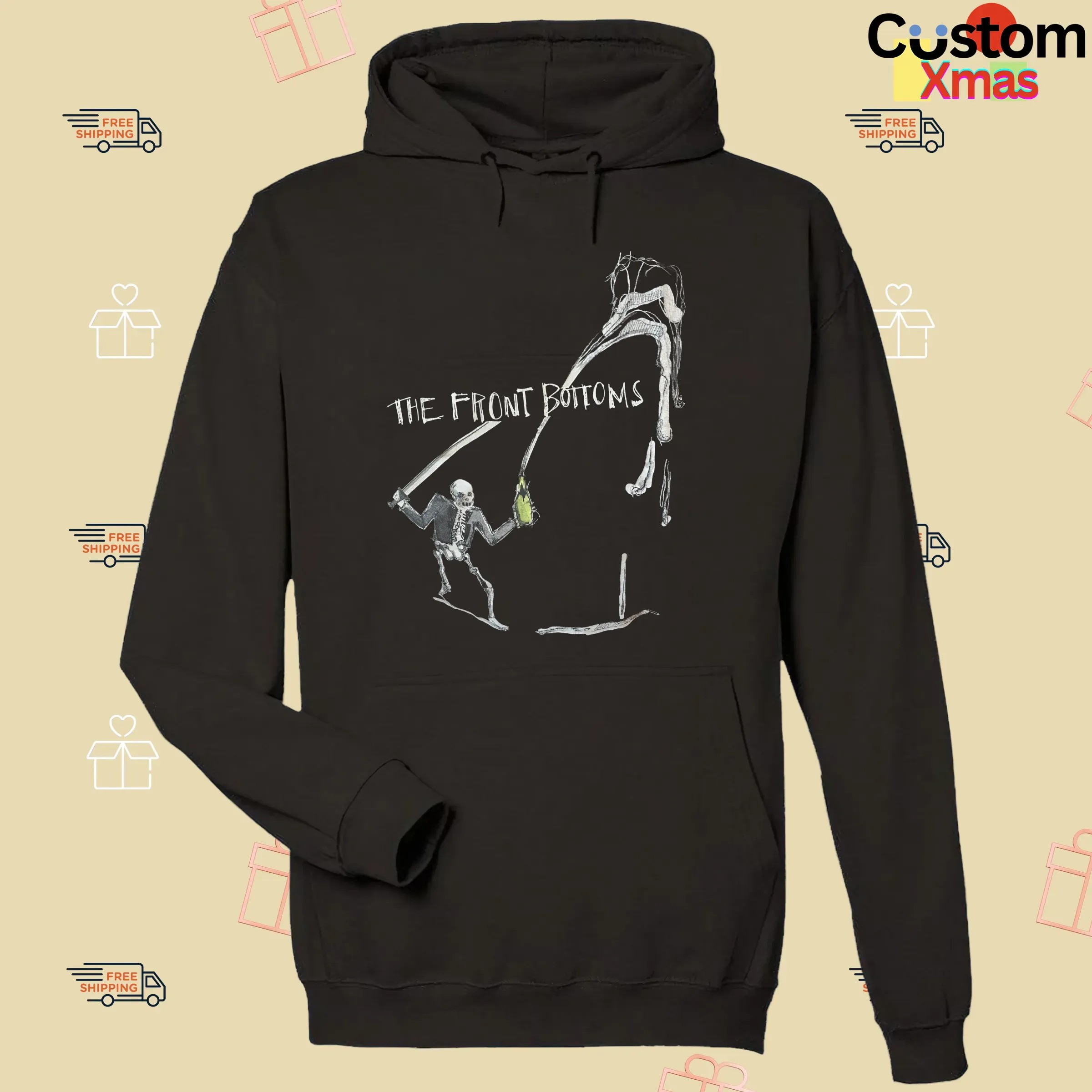 The Front Bottoms Skeleton Swordfight Indie Rock Band Music Graphic T Shirt