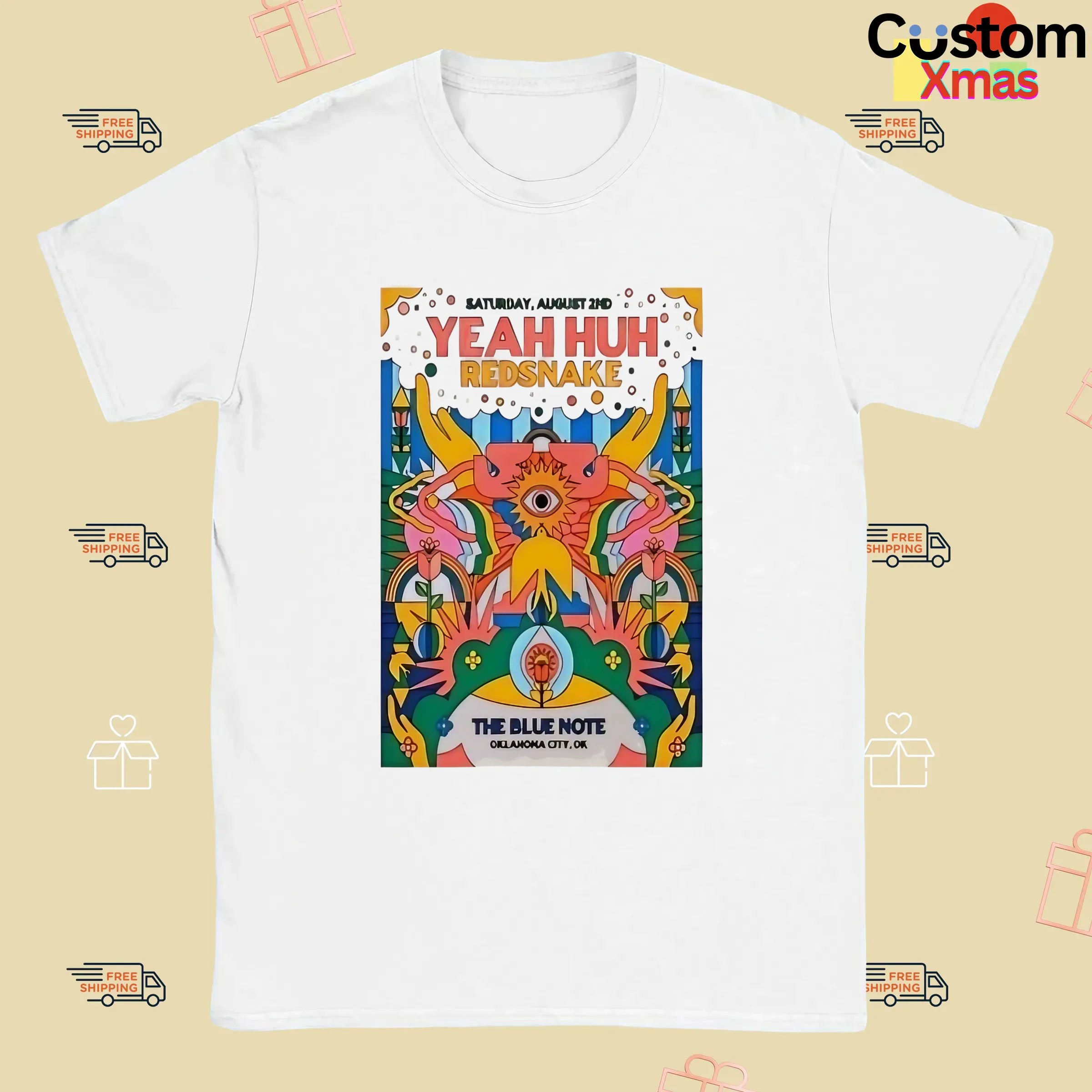 Yeah Huh Red Snake Live The Blue Note In Okc 2025 Poster T Shirt