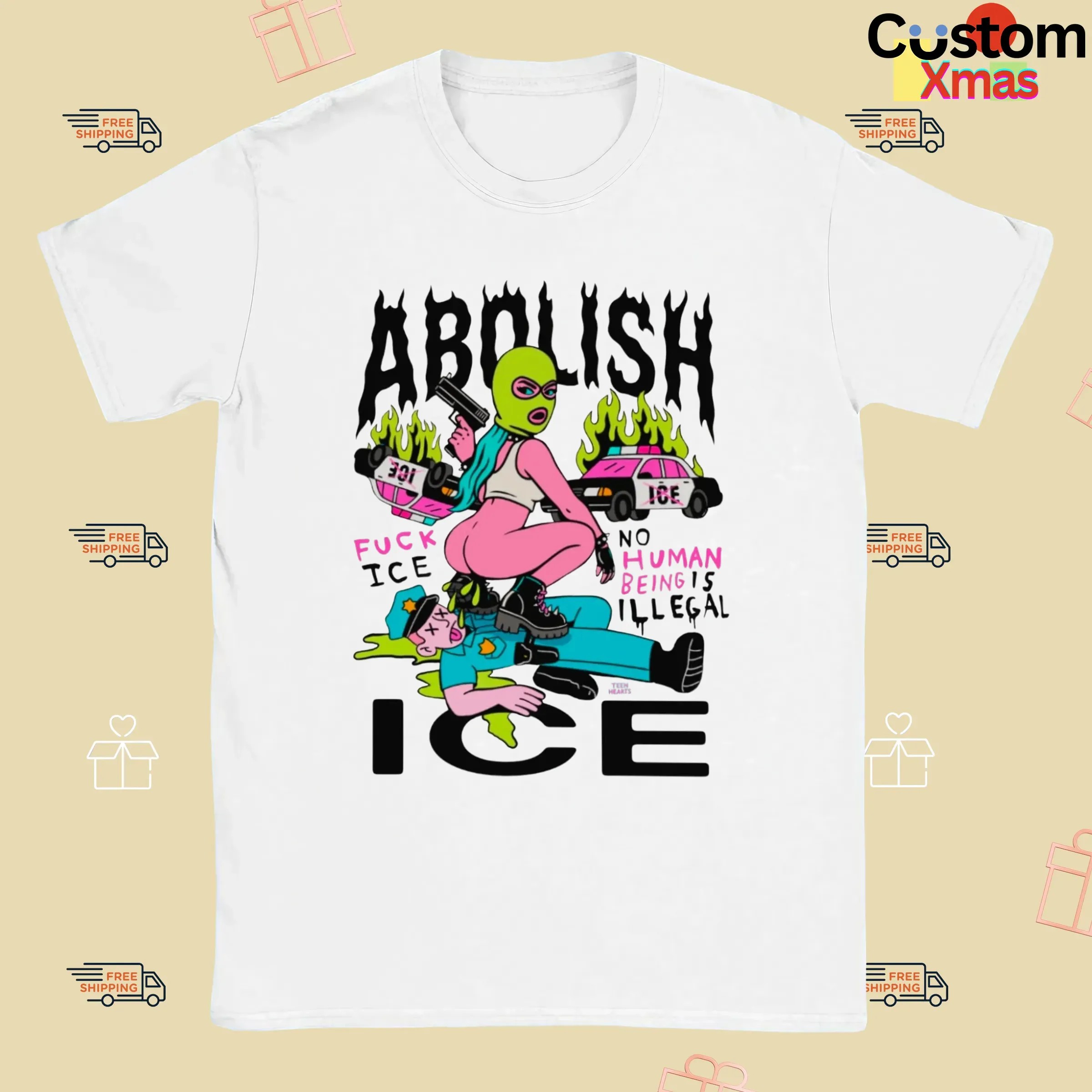 Abolish Ice No Human Being Is Illegal T Shirt