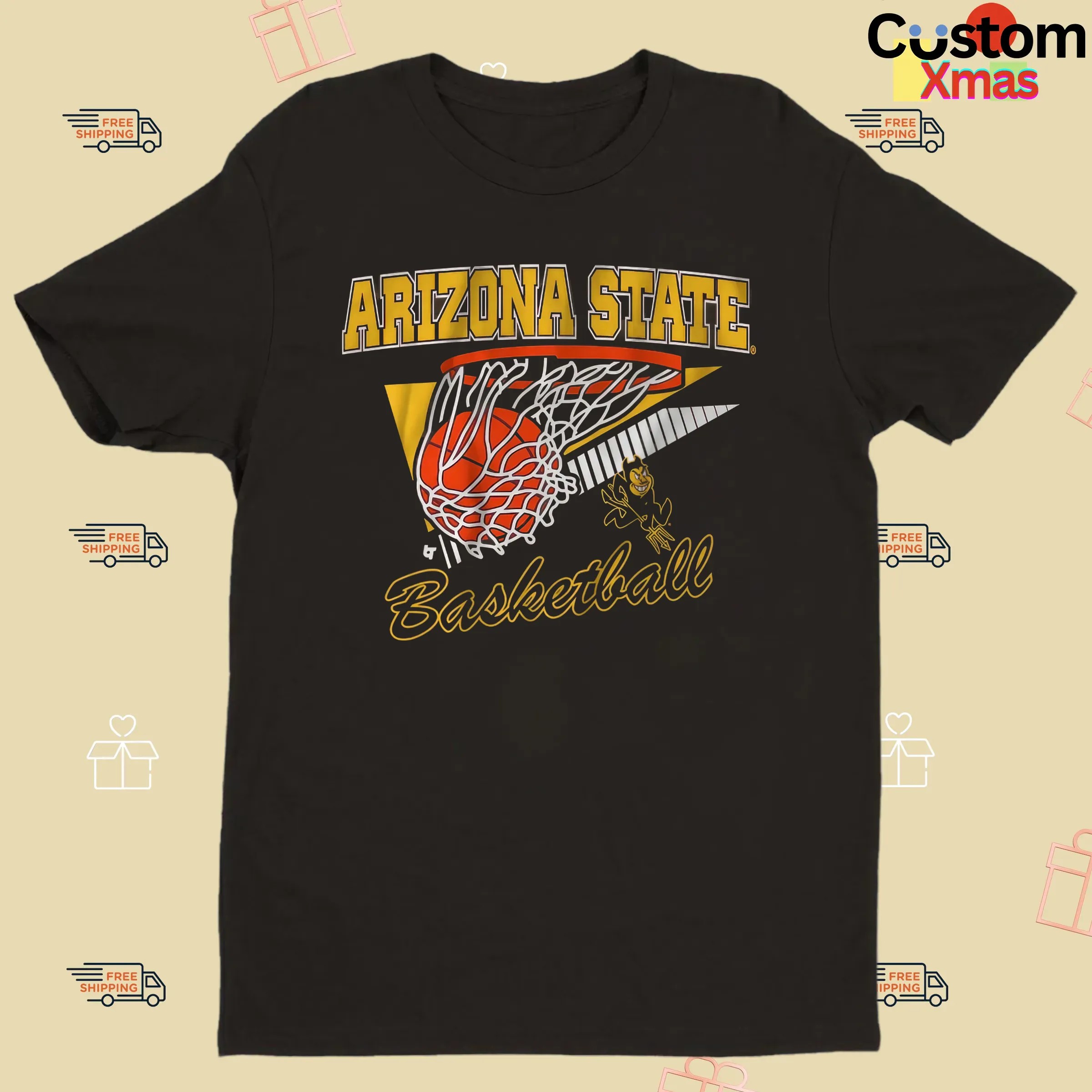 Arizona State Basketball Retro Swish T Shirt