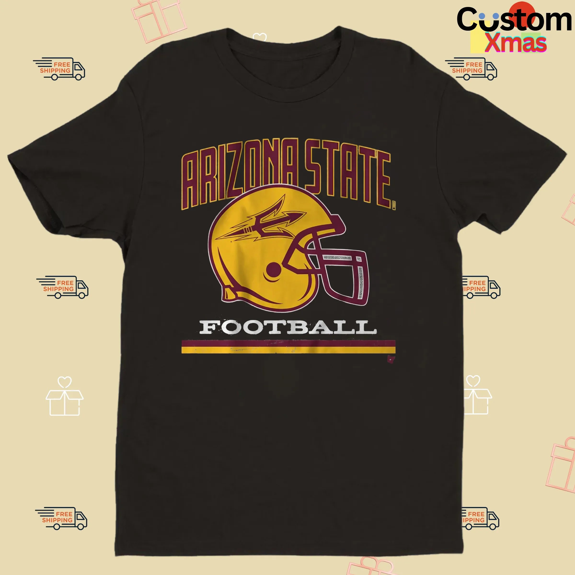 Arizona State Football Vintage Helmet T Shirt