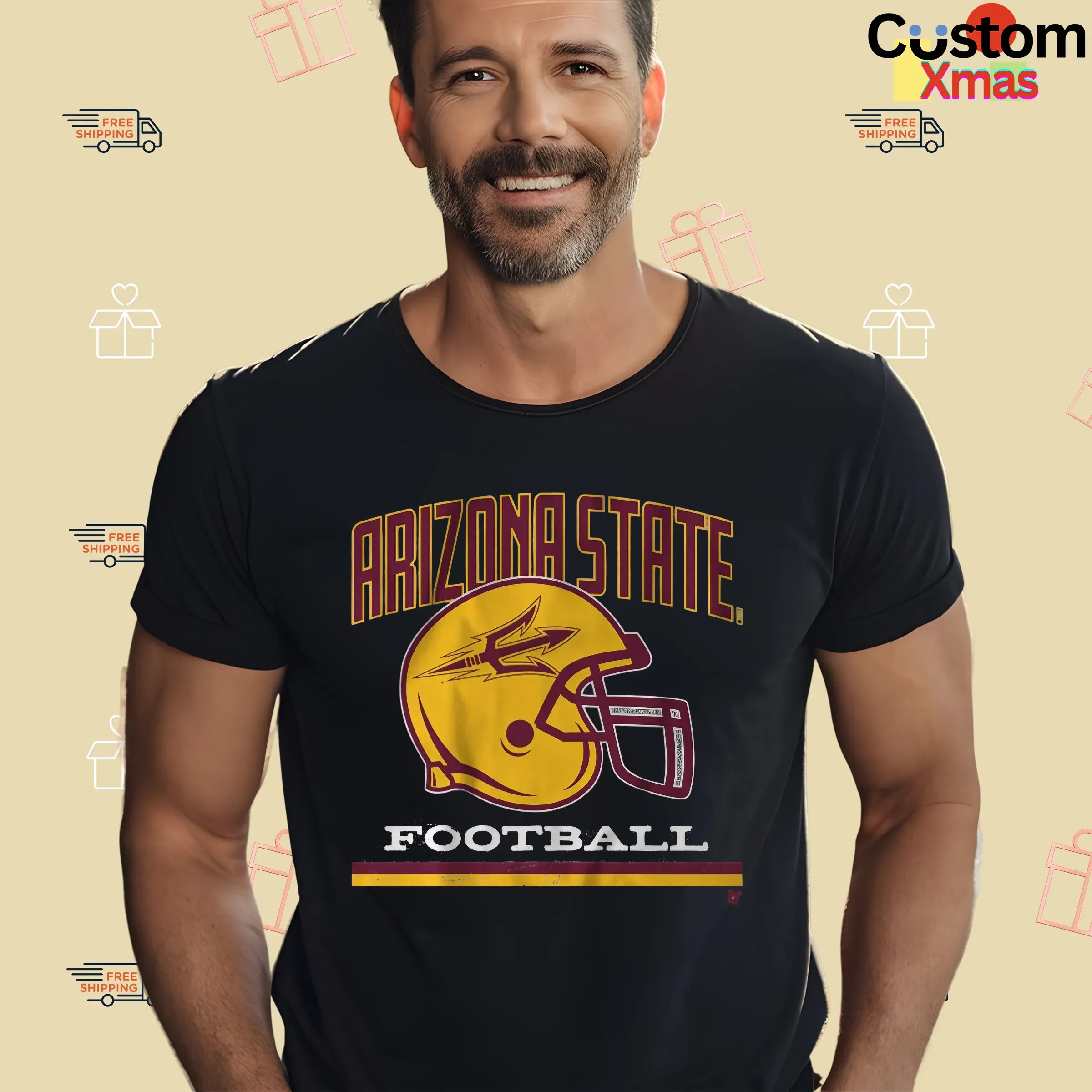 Arizona State Football Vintage Helmet T Shirt