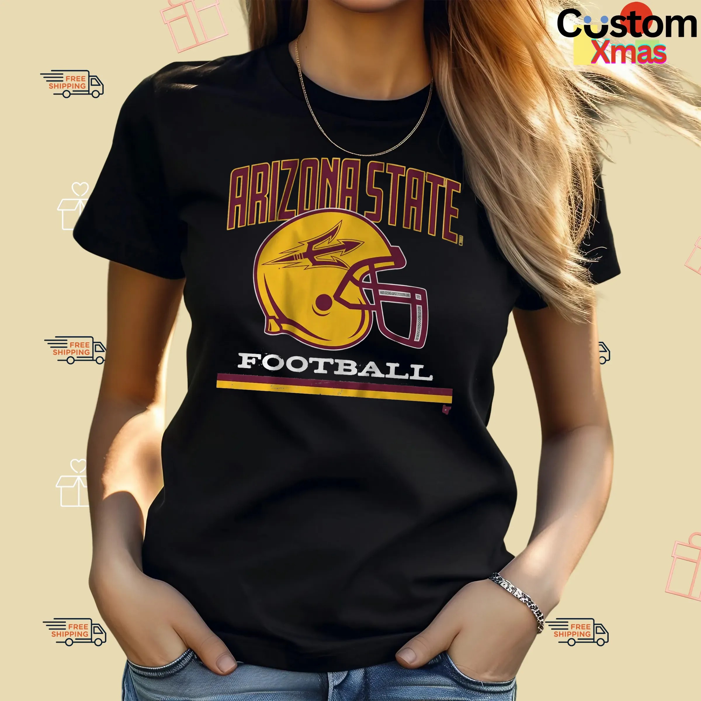 Arizona State Football Vintage Helmet T Shirt