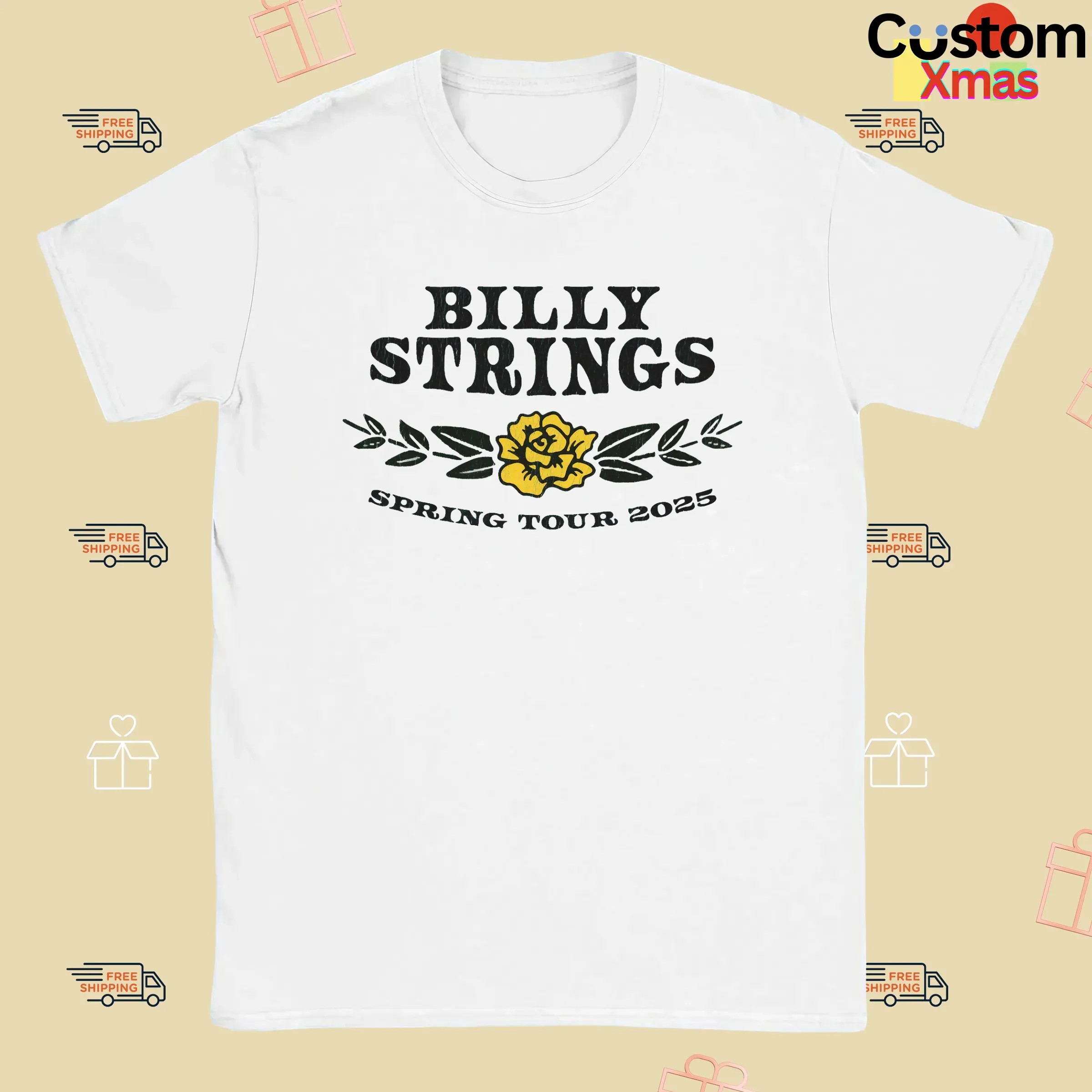 Billy Strings Spring Tour 2025 Yellow Rose Of Texas T Shirt