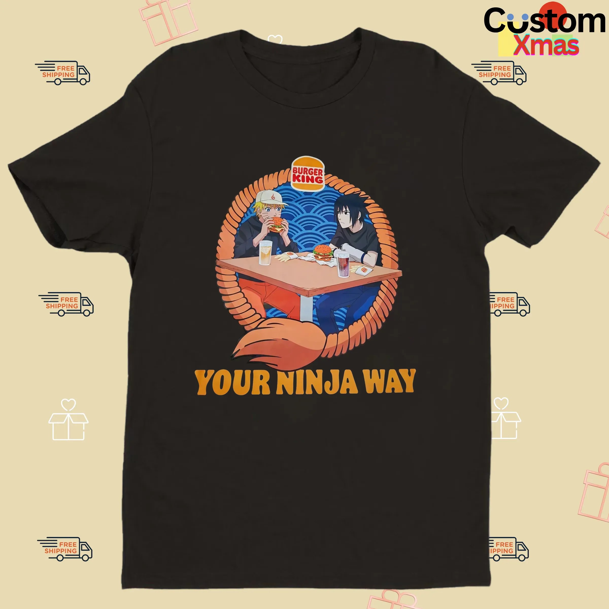 Burger King Naruto Your Ninja Way Mashup T Shirt