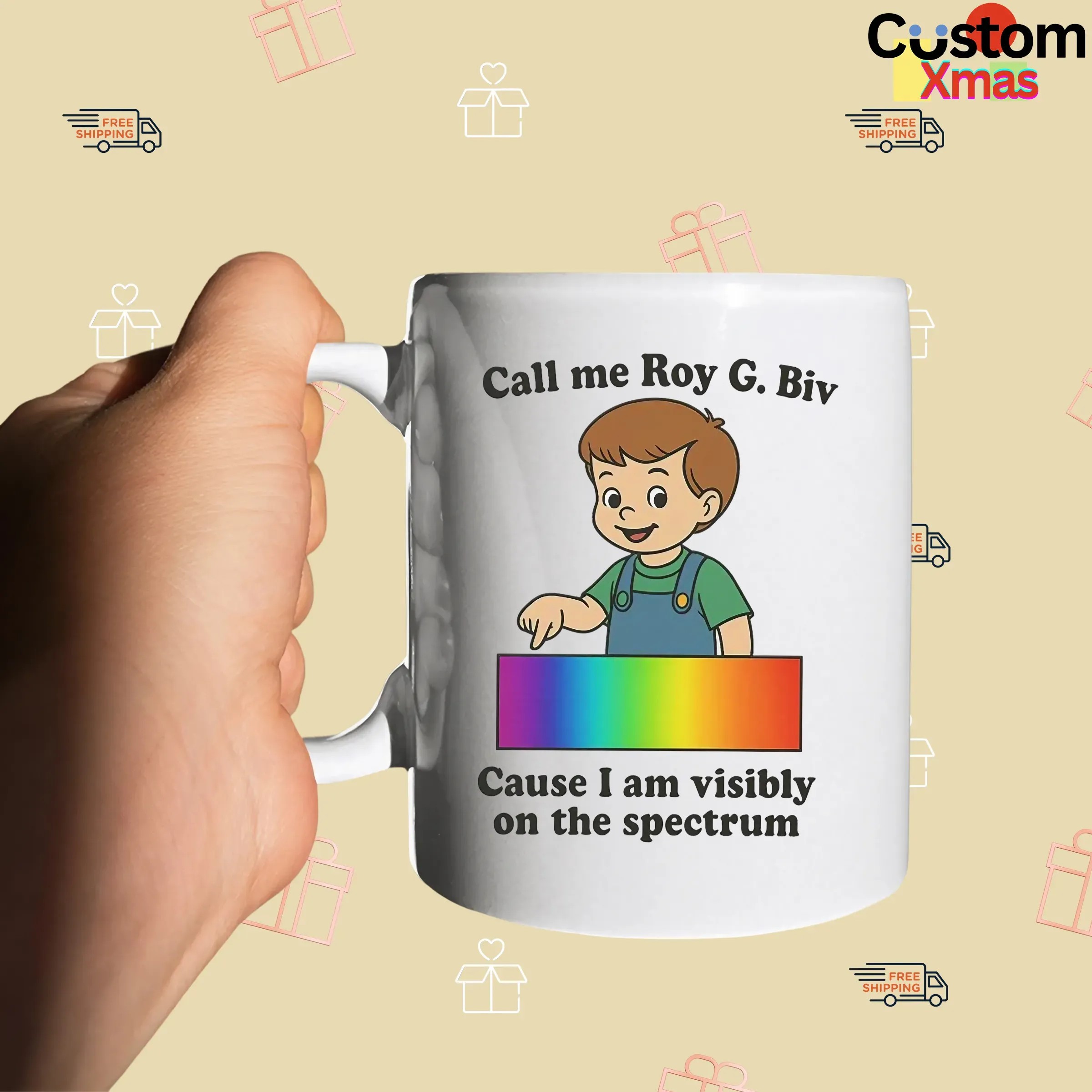 Call My Roy G. Biv Cause I Am Visibly On The Spectrum Graphic T Shirt
