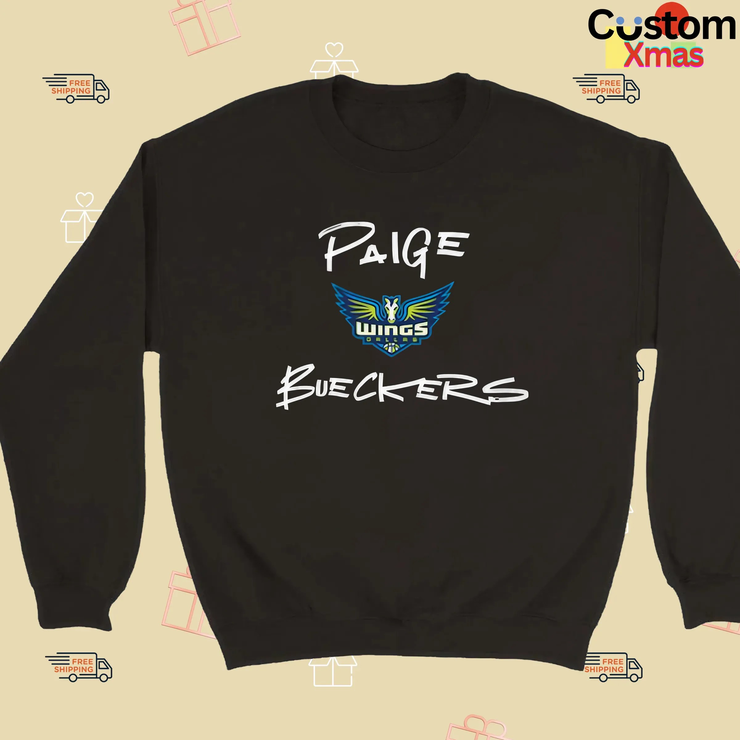 Dallas Wings Paige Bueckers round21 Black 2025 WNBA Draft Name Number T Shirt